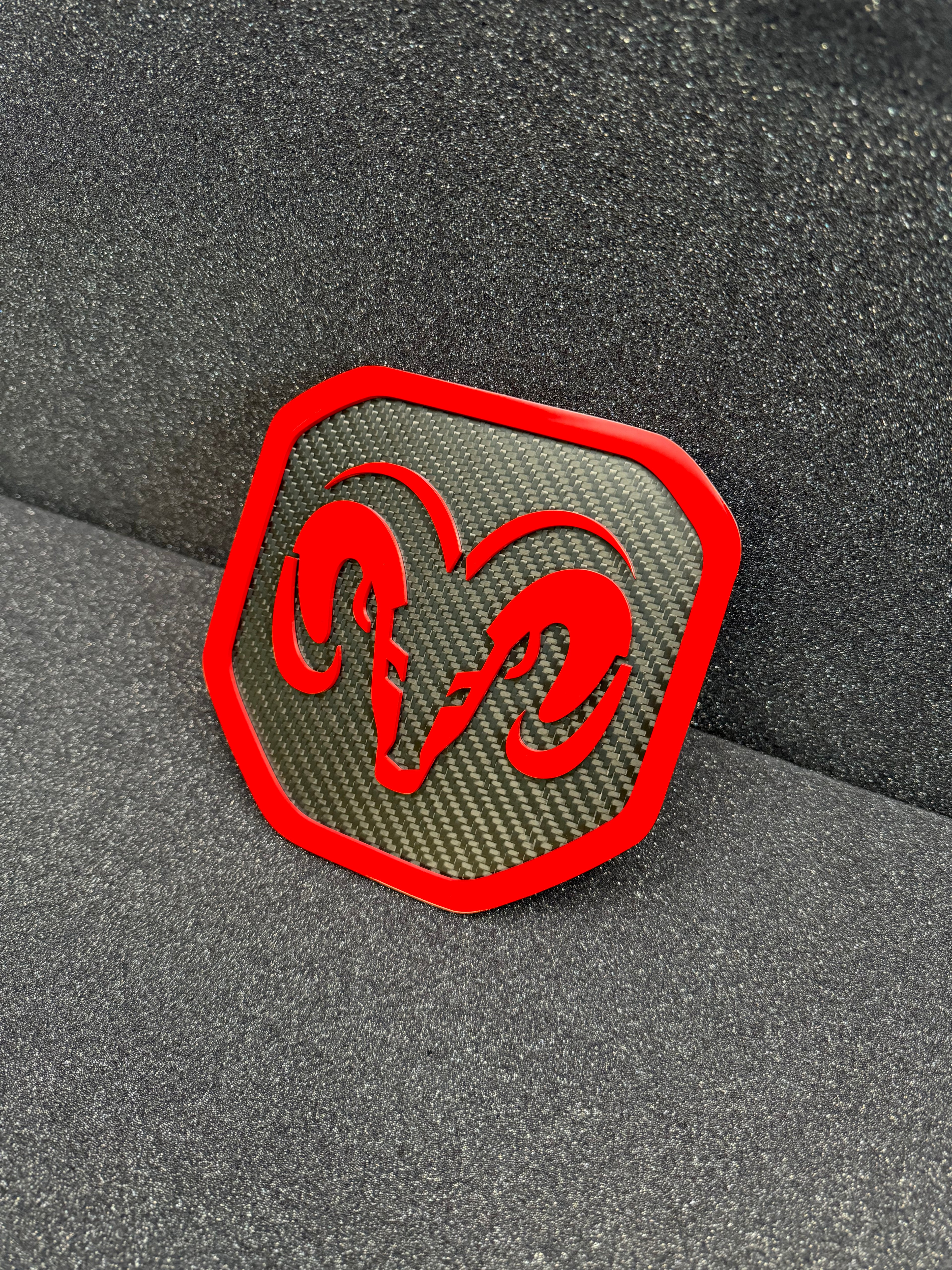 RAM Head Shield tailgate badge