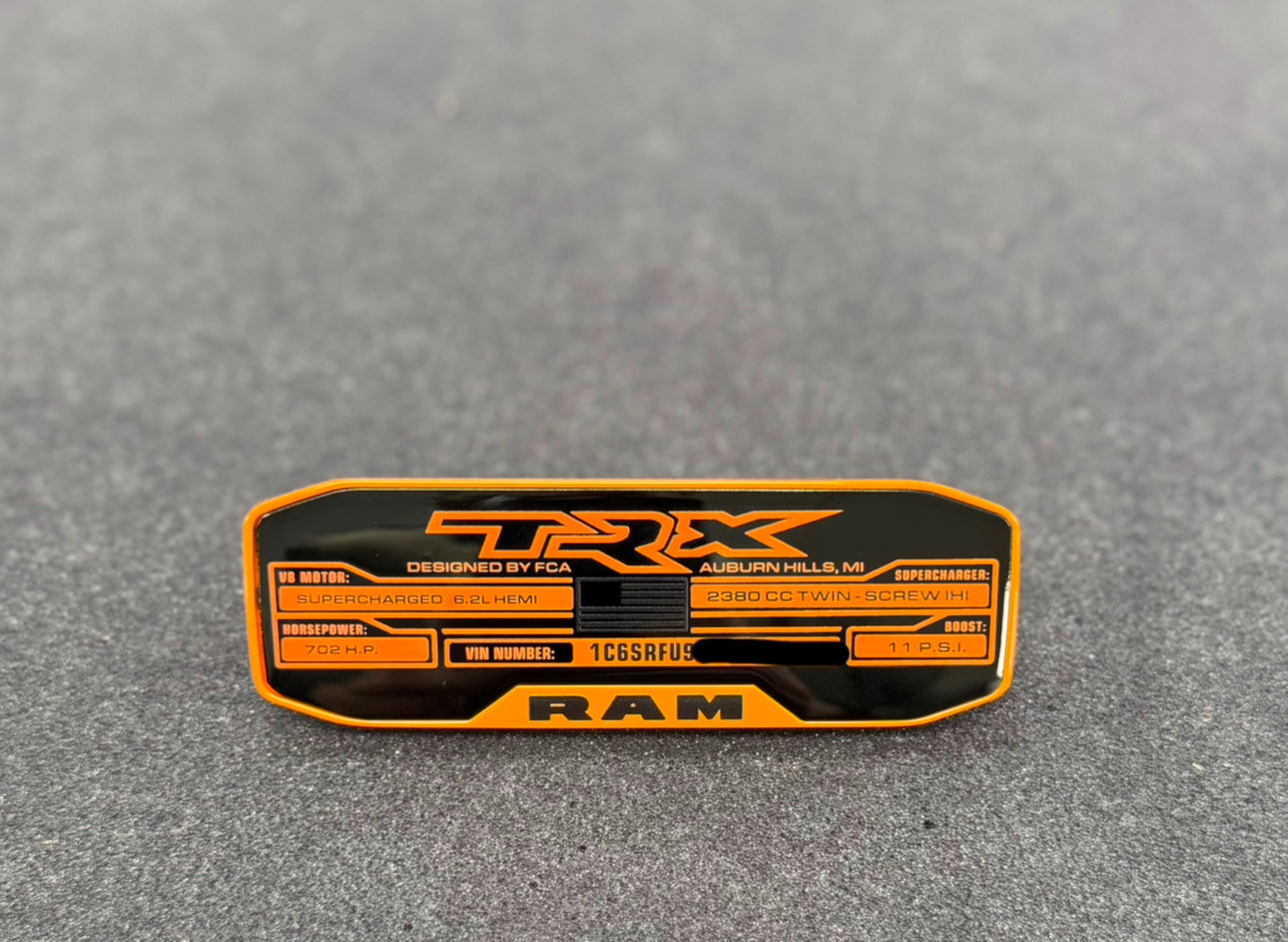 TRX center console replacement badge