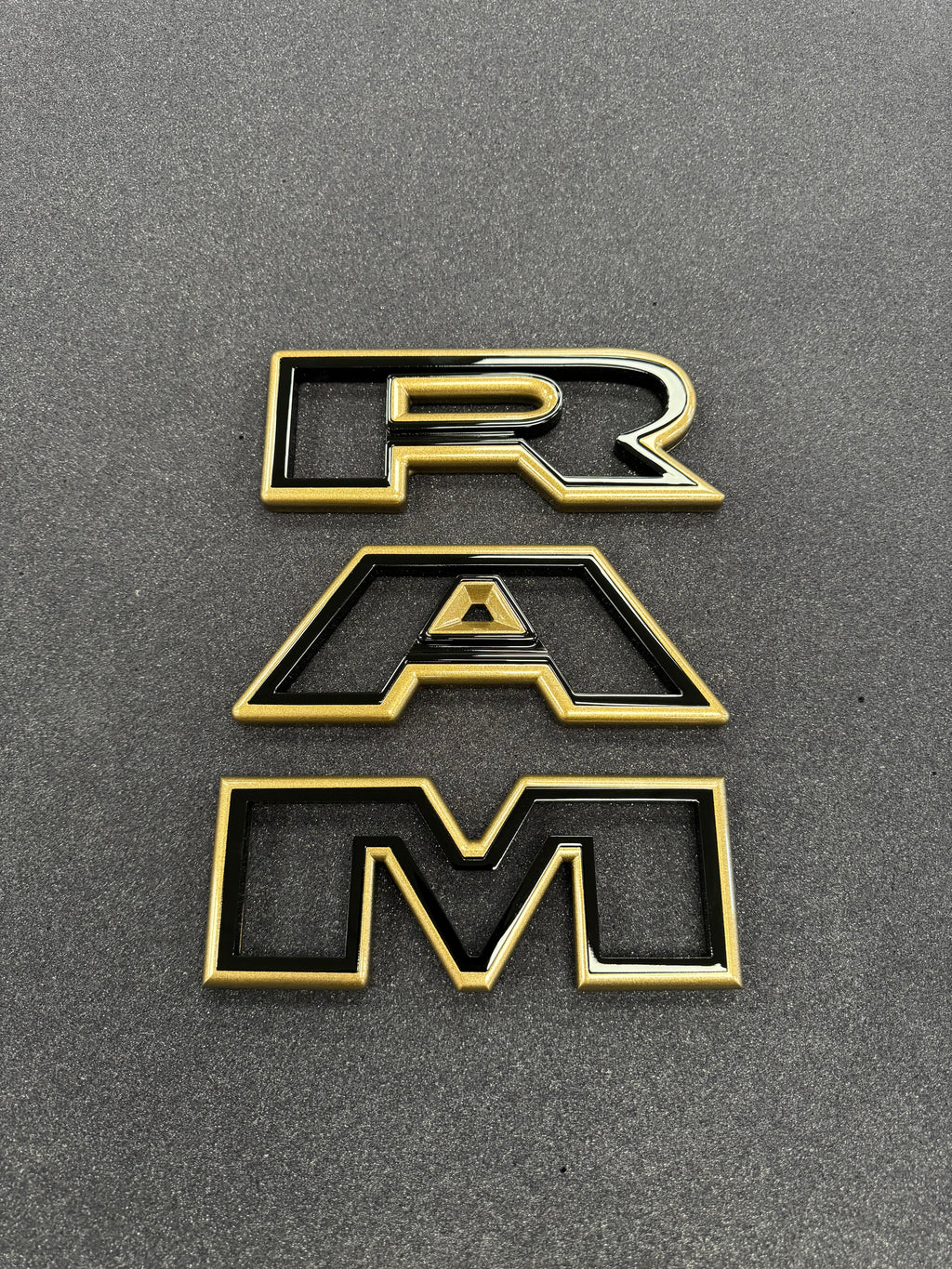 Color matched 3D RAM grille letters