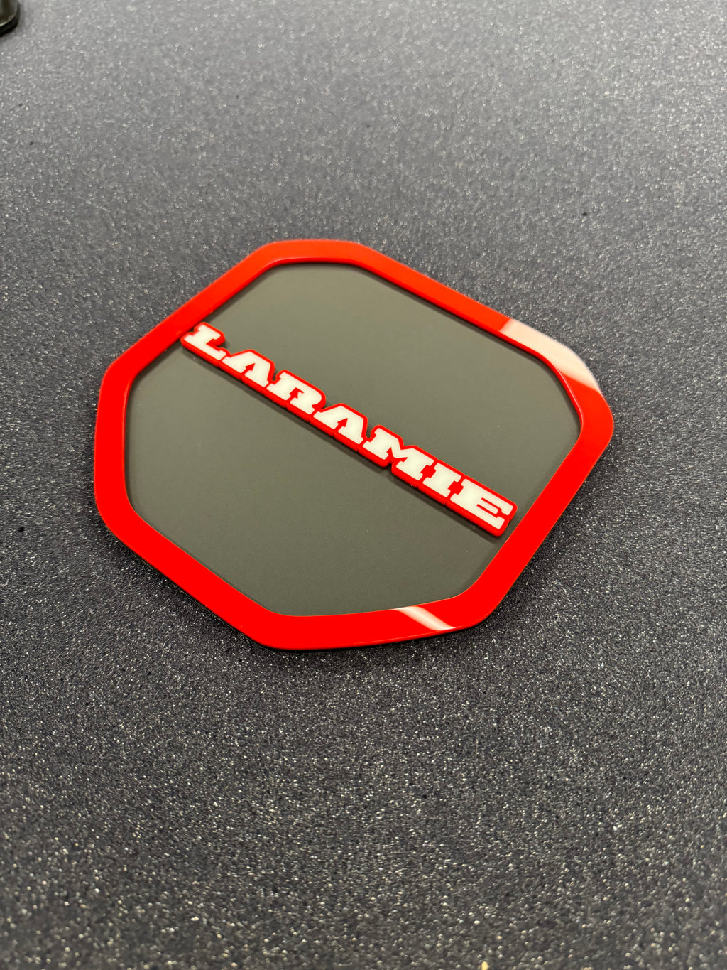 Laramie Shield tailgate badge