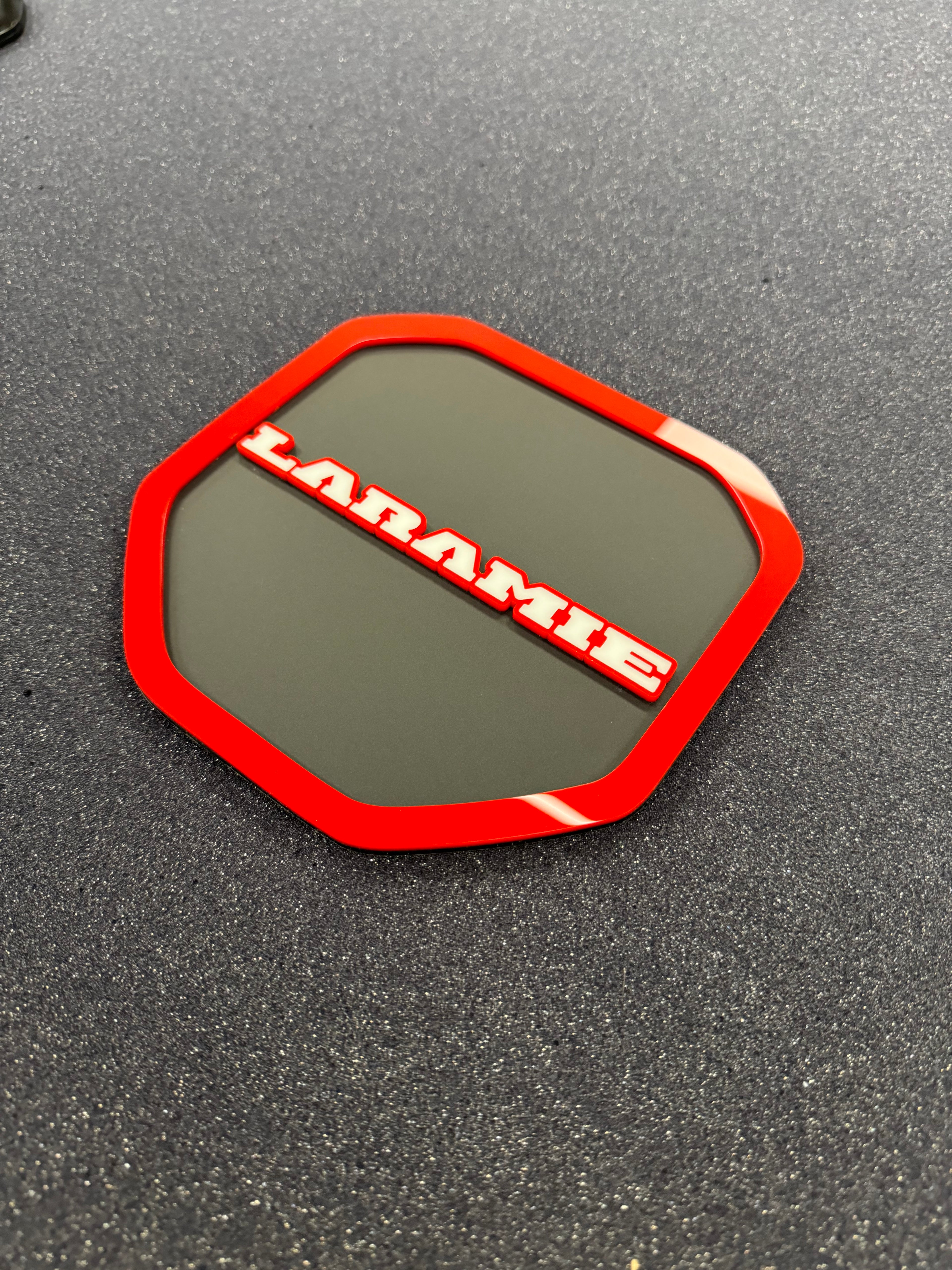 Laramie Shield tailgate badge