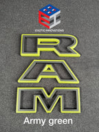 3D RAM grille letters (Non-color matched)
