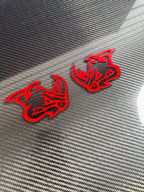 Angry Rhino Head Pair