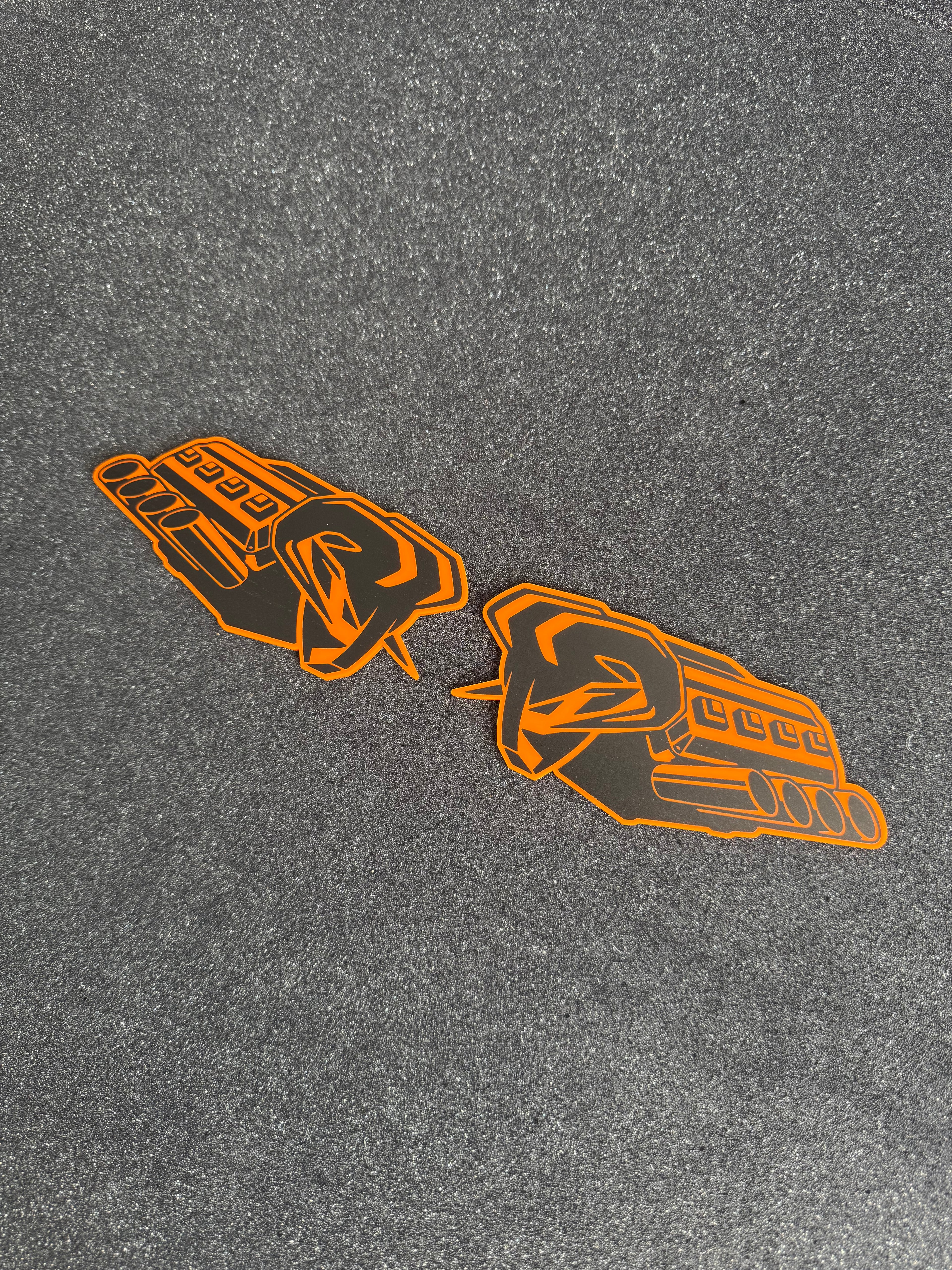 RAM's "symbol of protest" V8 badge pair