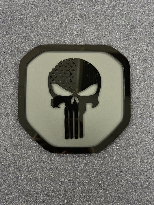 Punisher Inspired Shield tailgate badge