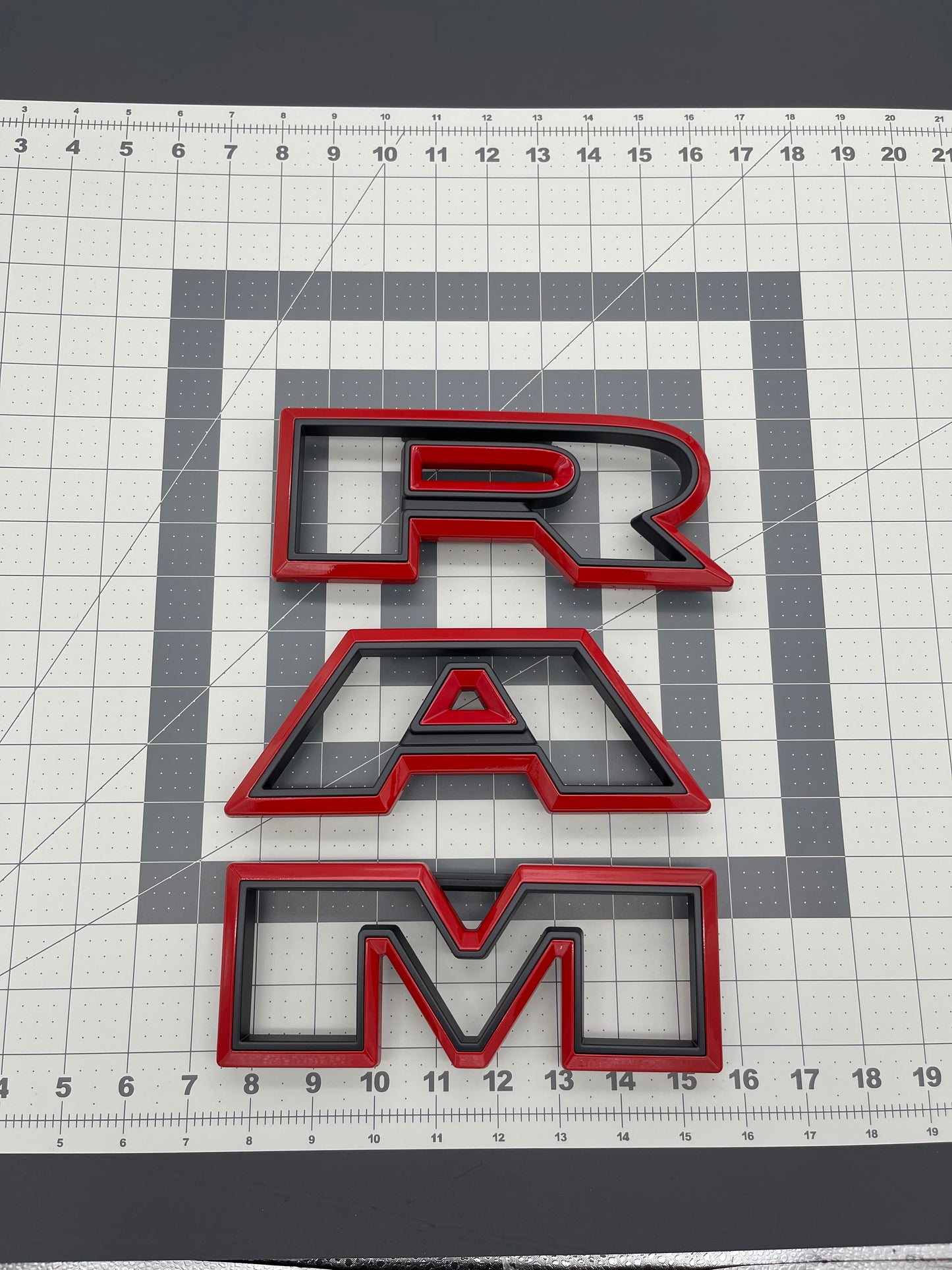 RAM Grille letter replacement badge set