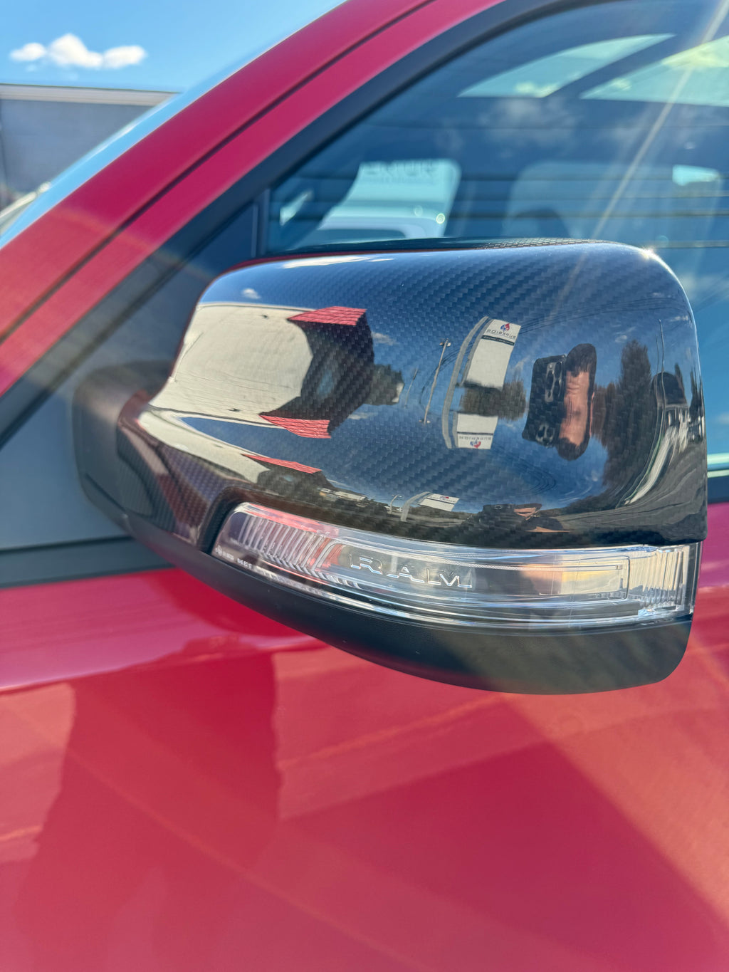 2019+ RAM 1500/ TRX / RHO carbon fiber mirror cap covers