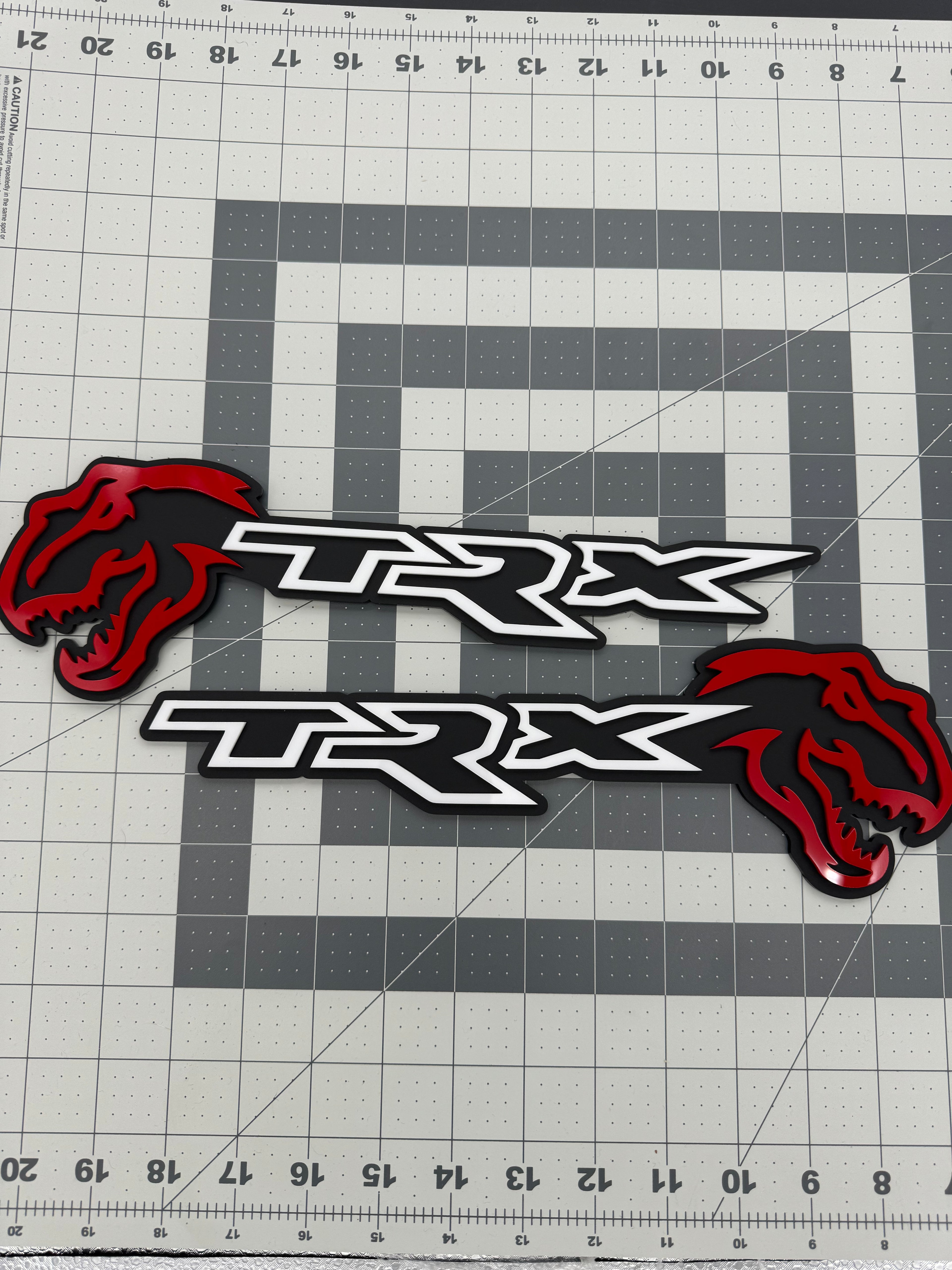 Trex/TRX Design #2 combo badge pair