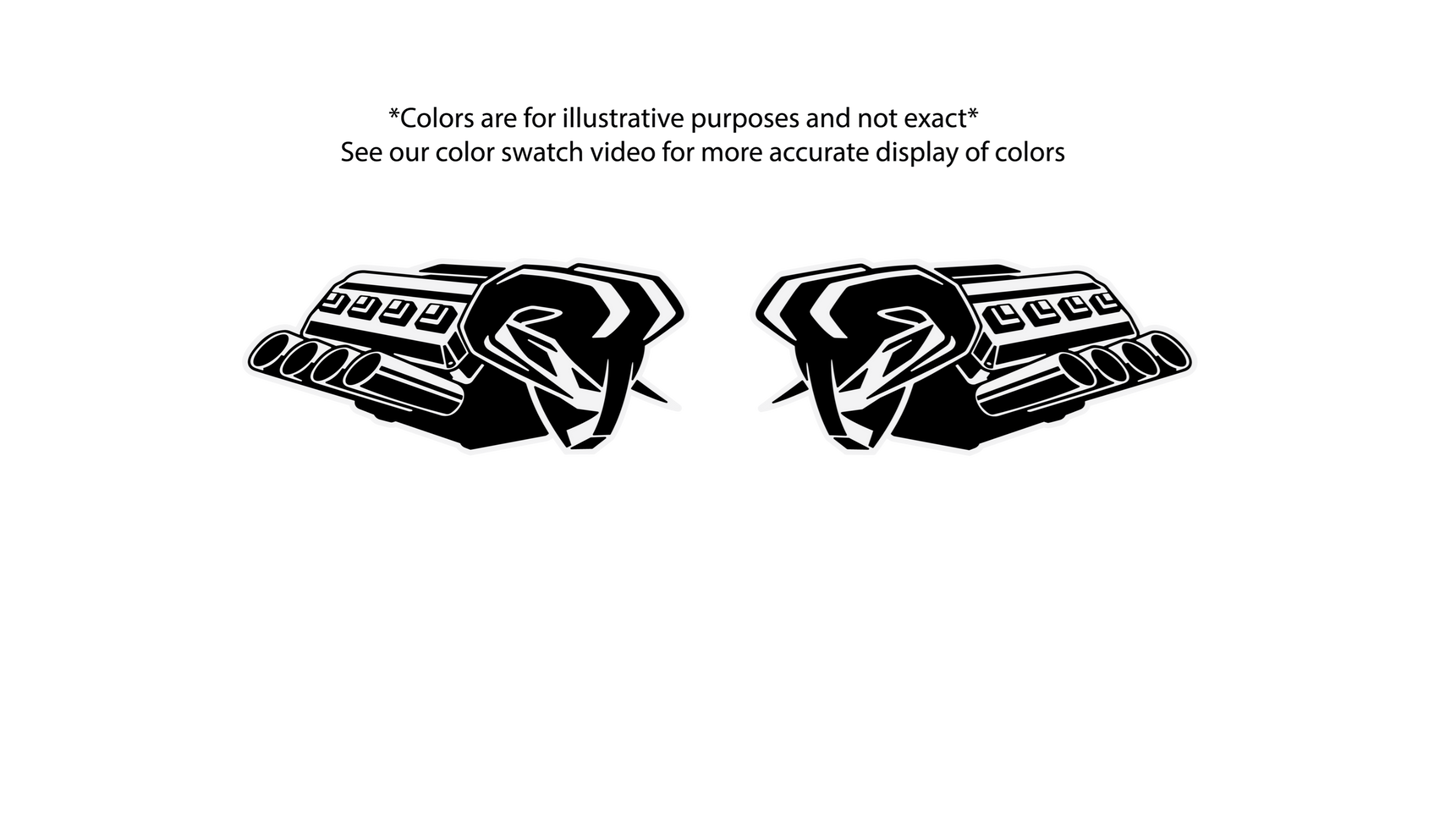 RAM's "symbol of protest" V8 badge pair