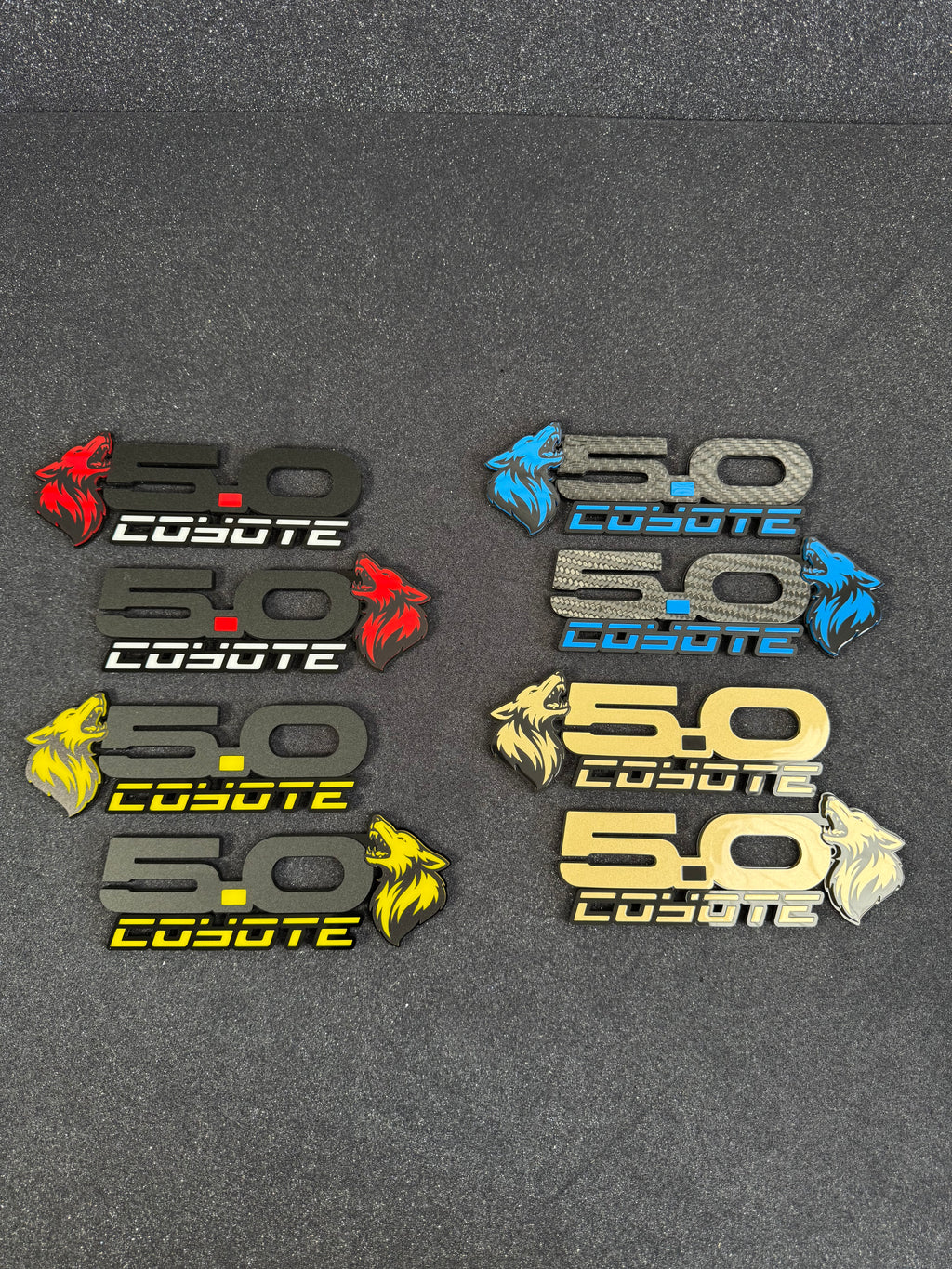 Coyote 5.0L fender badge pair