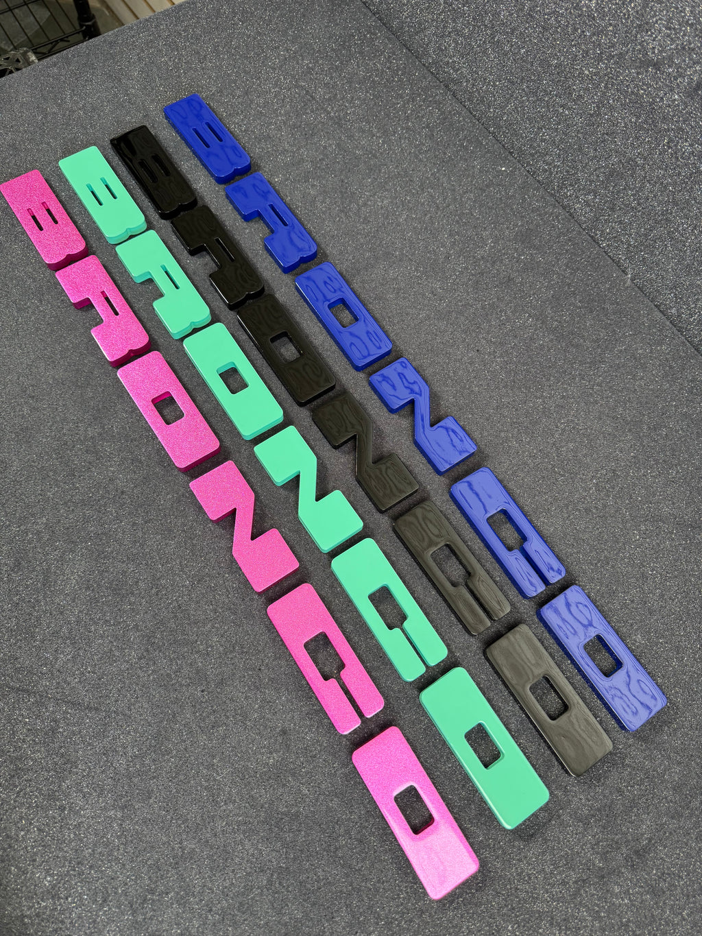 Bronco grille letter covers