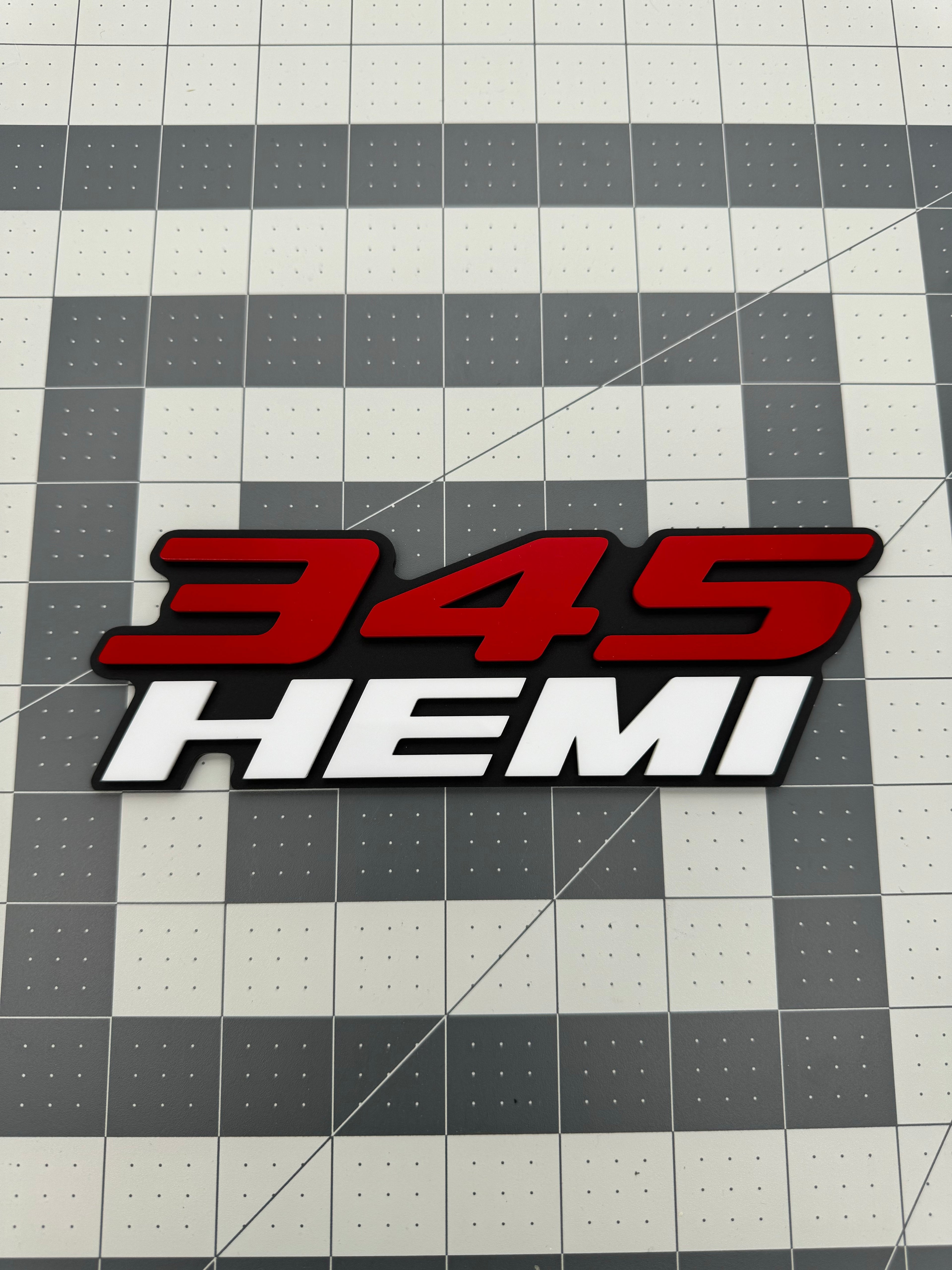 345 Hemi badge