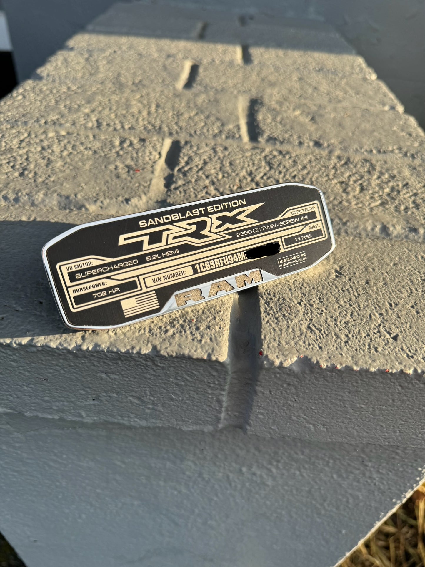 TRX center console replacement badge