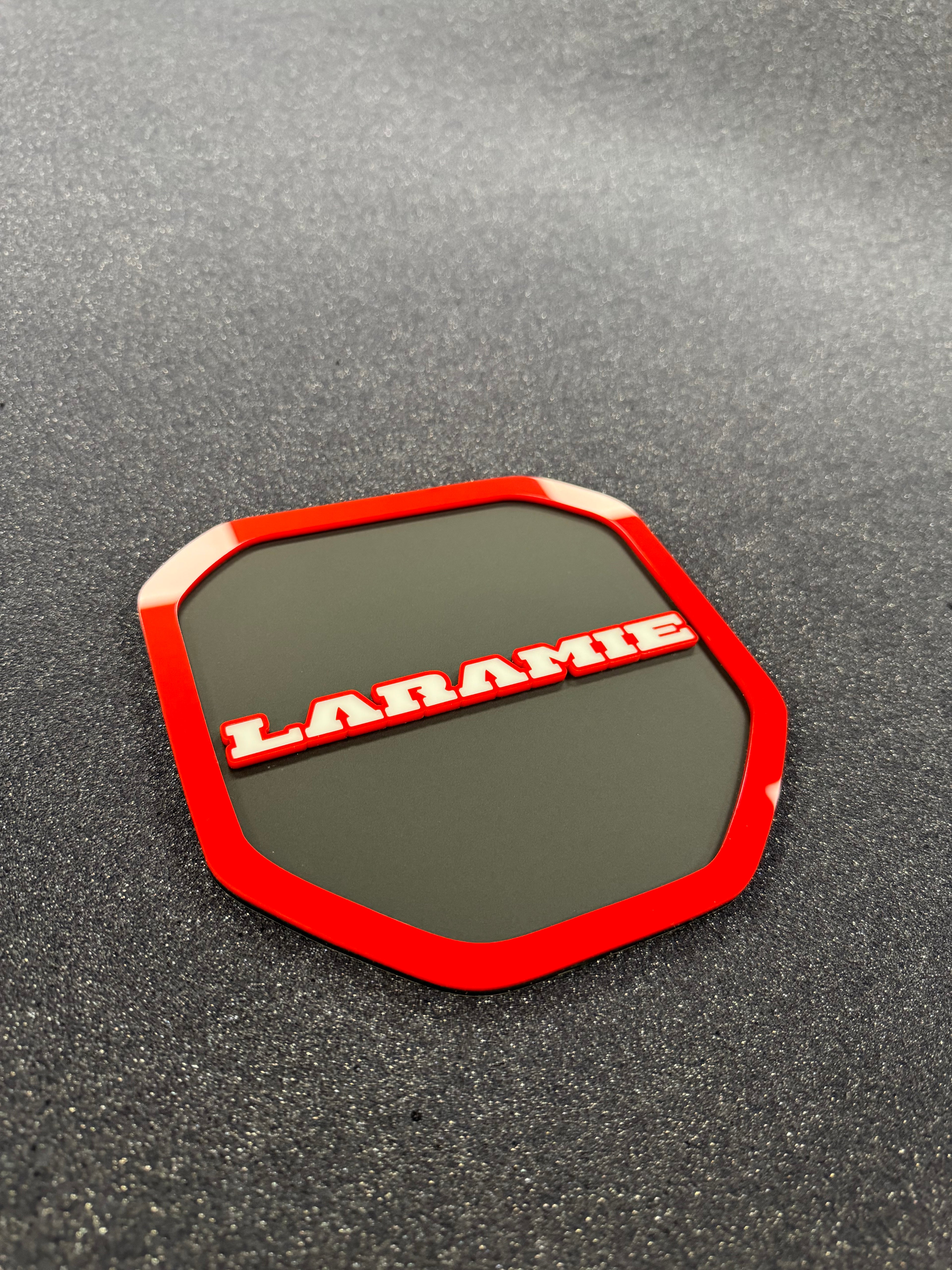 Laramie Shield tailgate badge