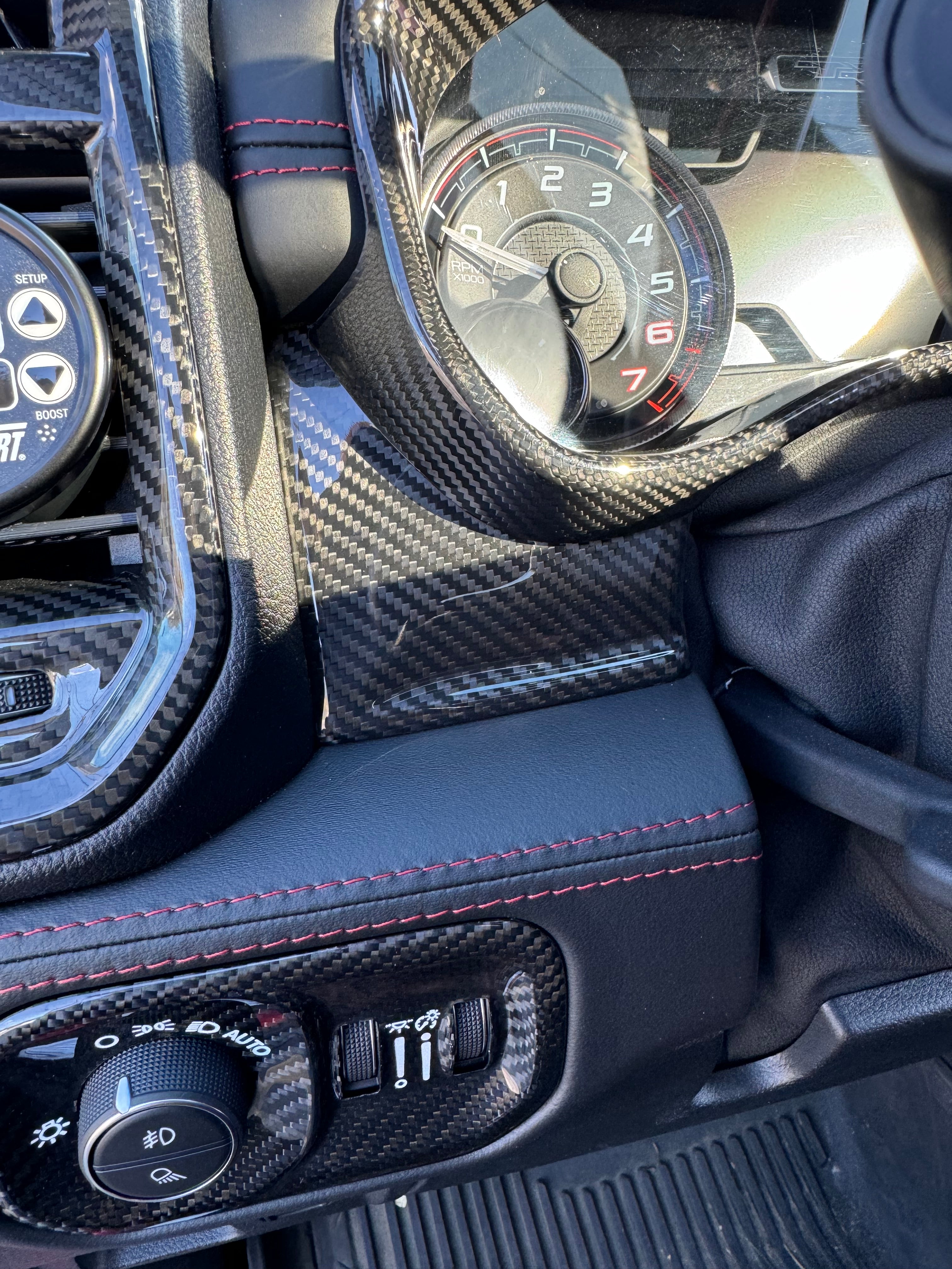 2019+ RAM 1500/ TRX / RHO carbon fiber driver side dash panel cover