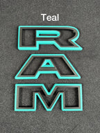 3D RAM grille letters (Non-color matched)