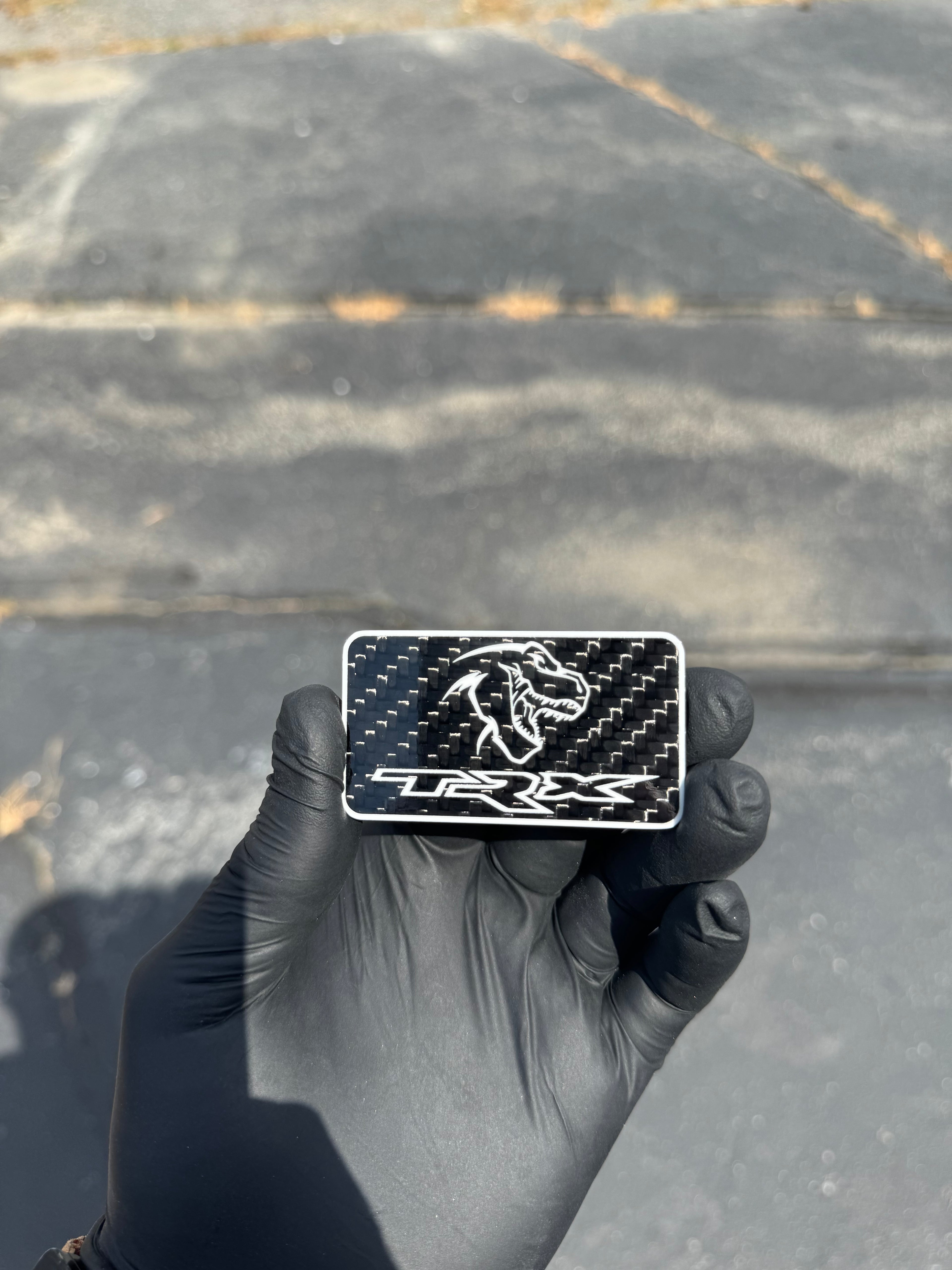 Hellcat supercharger engine badge