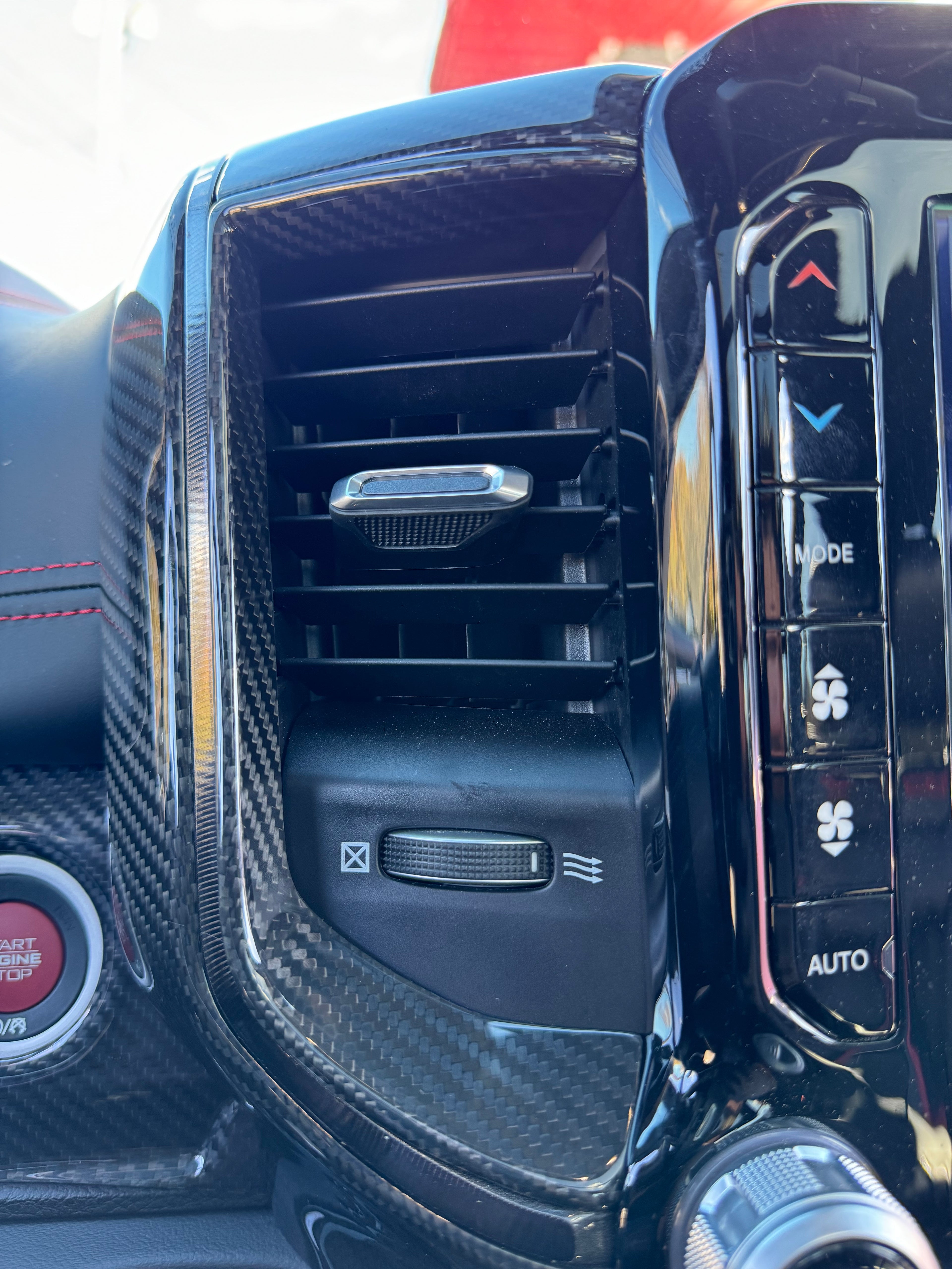 2019+ RAM 1500/ TRX / RHO Carbon fiber cover U-Connect air vent trim