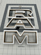 Color matched 3D RAM grille letters