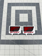 Drippy Lexus F sport fender badge pair
