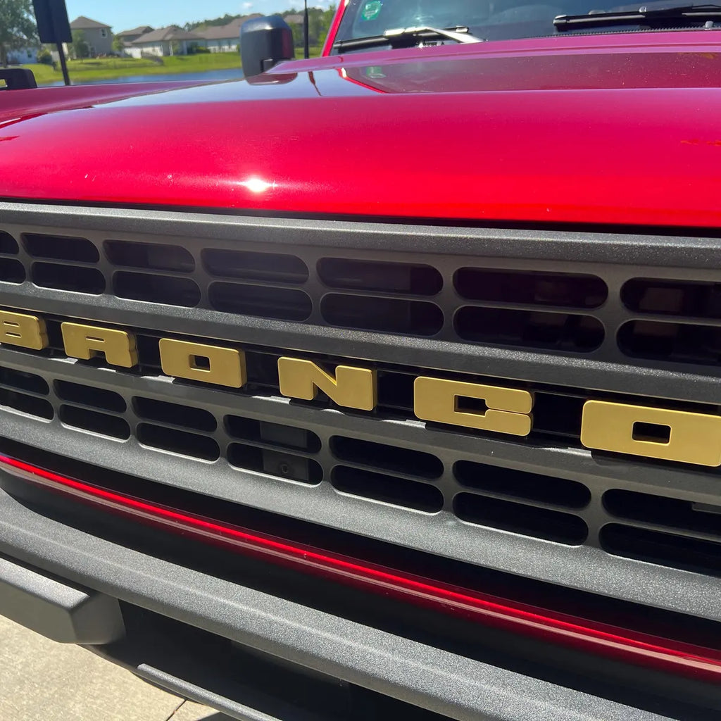 Bronco grille letter covers