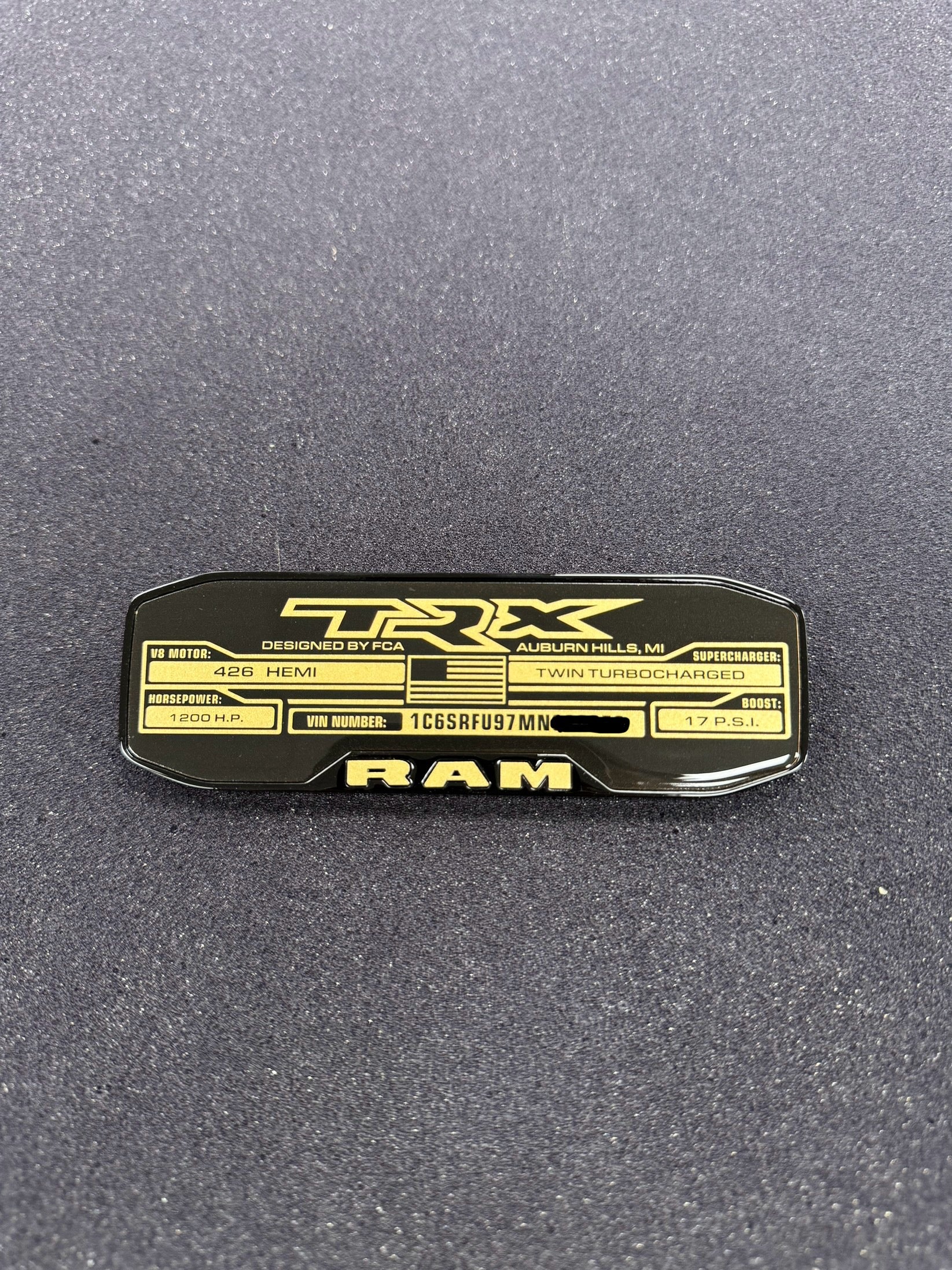 TRX center console replacement badge