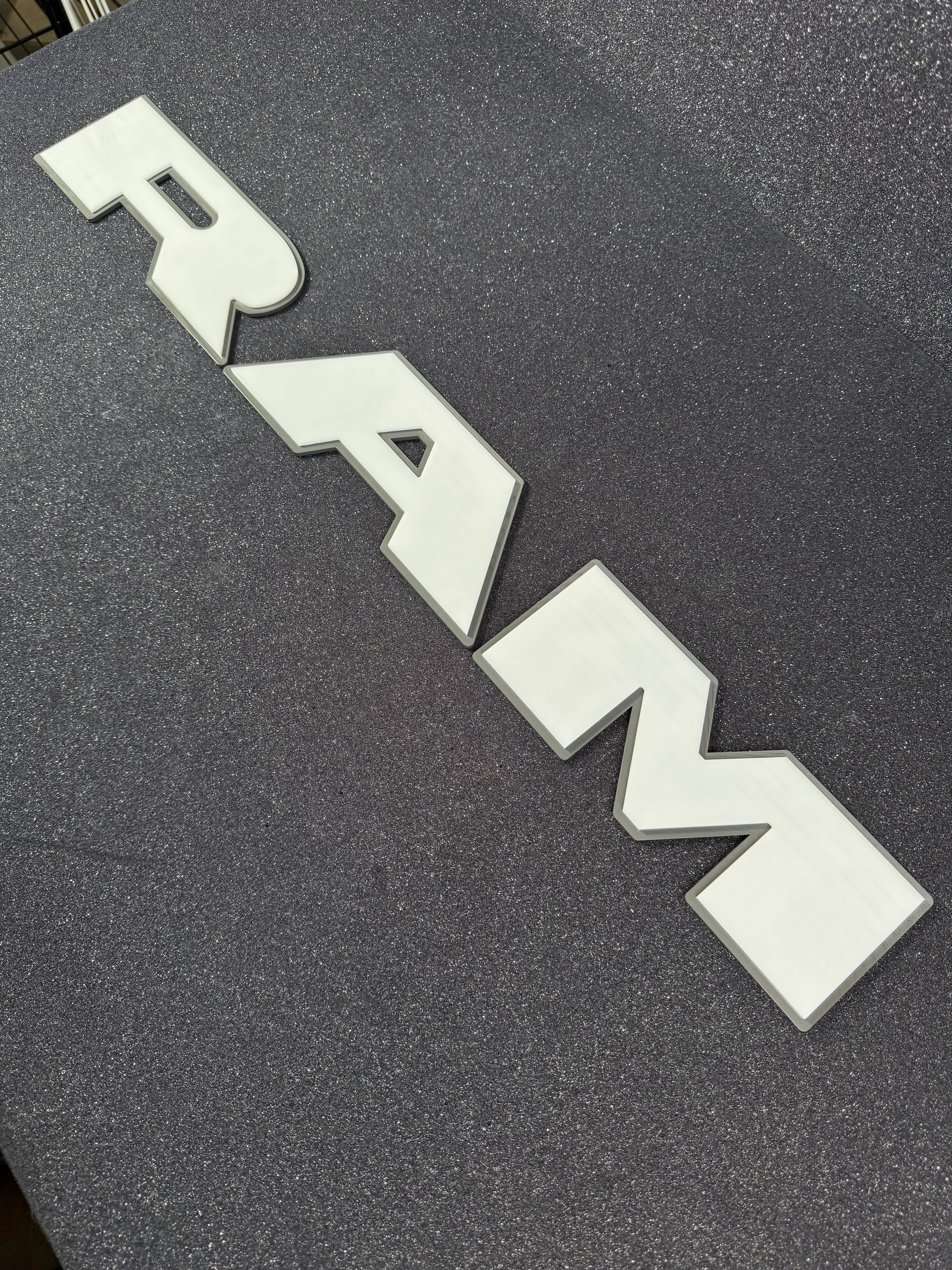 RAM tailgate letters