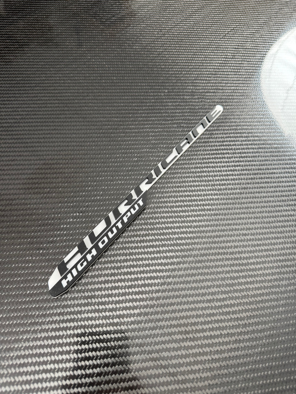 Hurricane high output hood badge pair