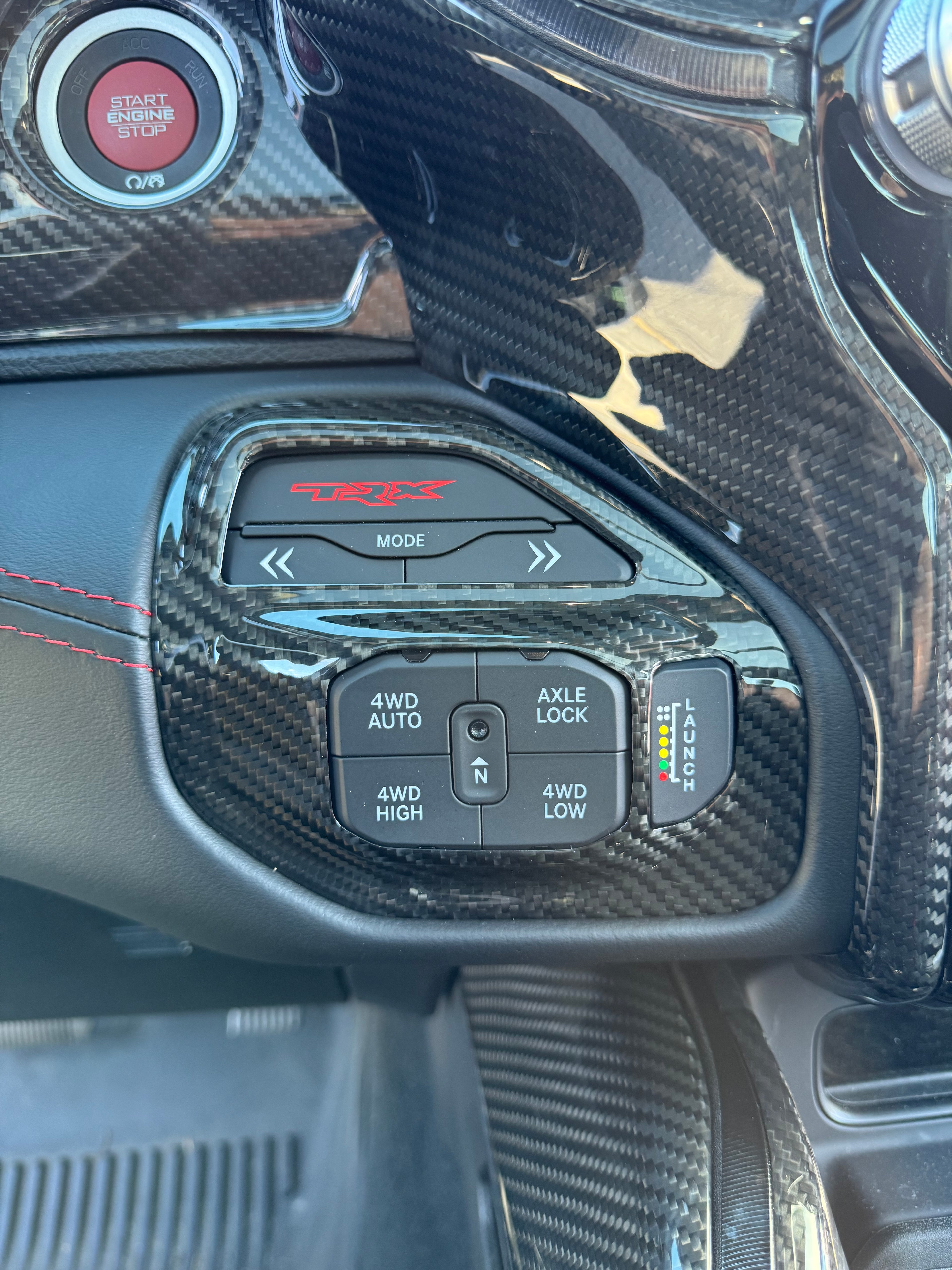 RAM TRX / RHO drive mode selector carbon fiber cover