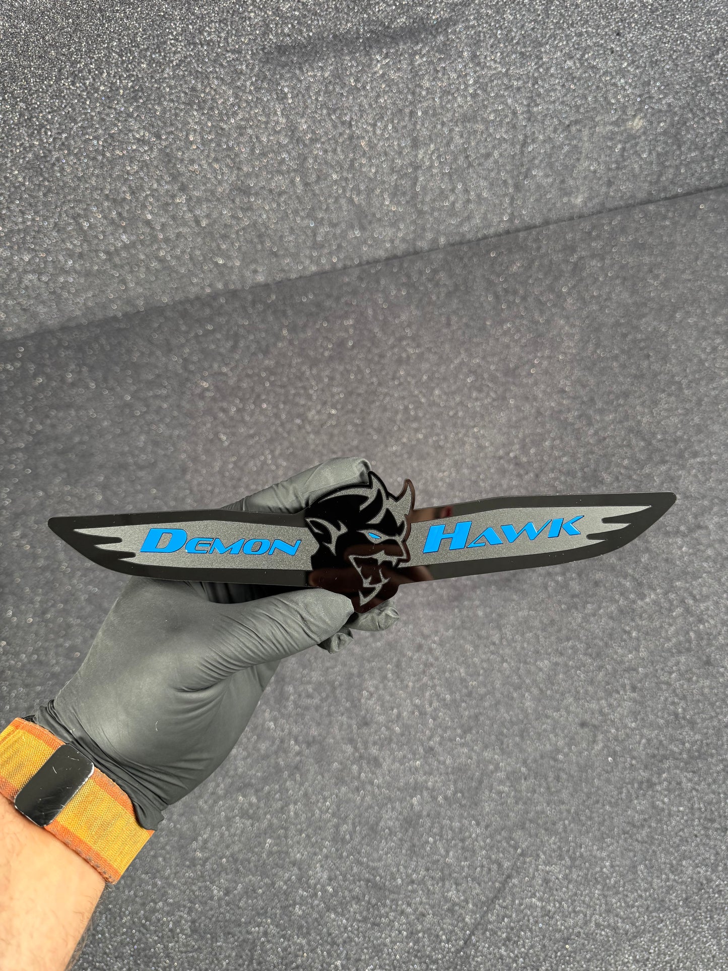 DemonHawk V1 trunk badge