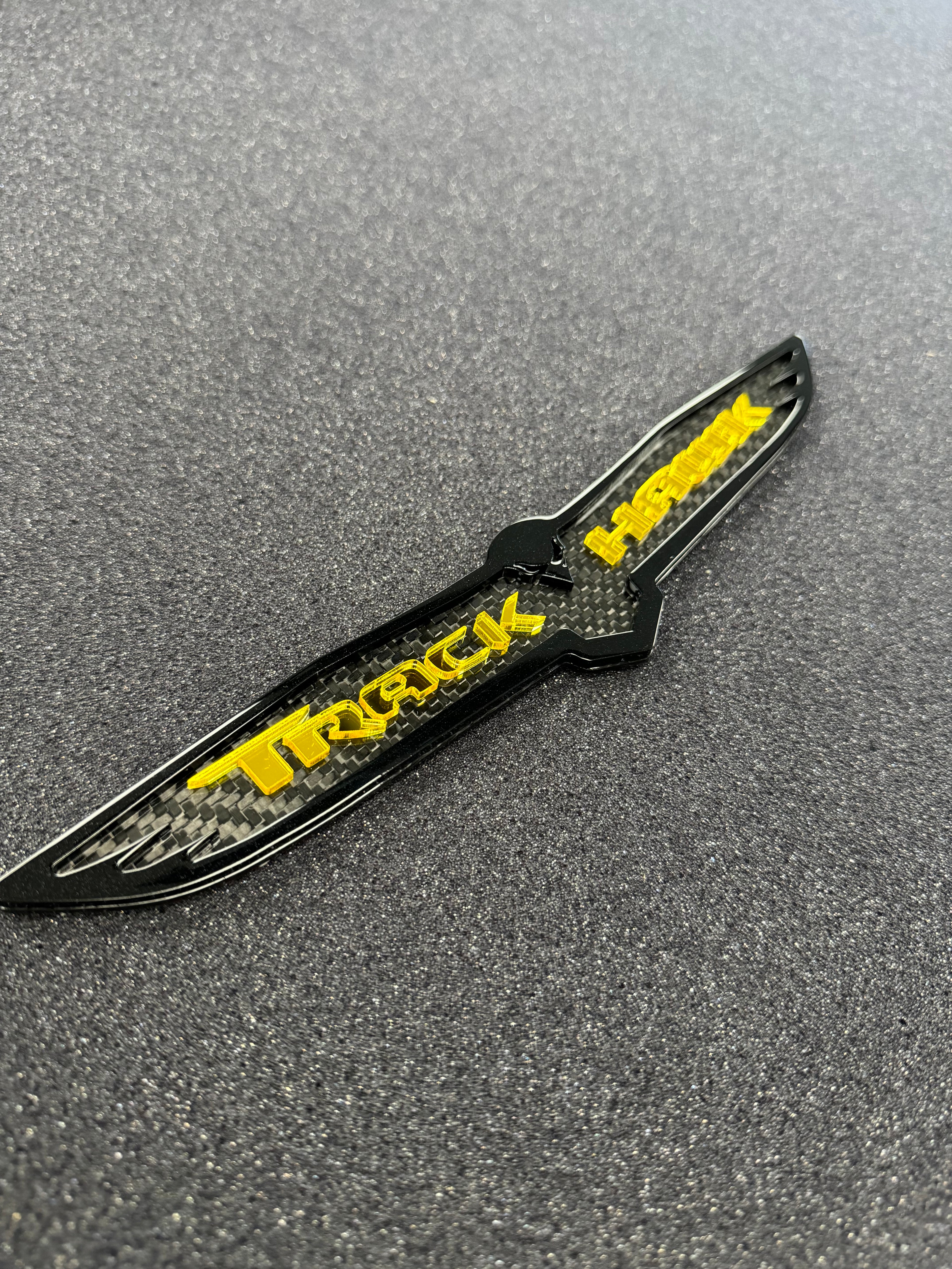 Trackhawk trunk badge