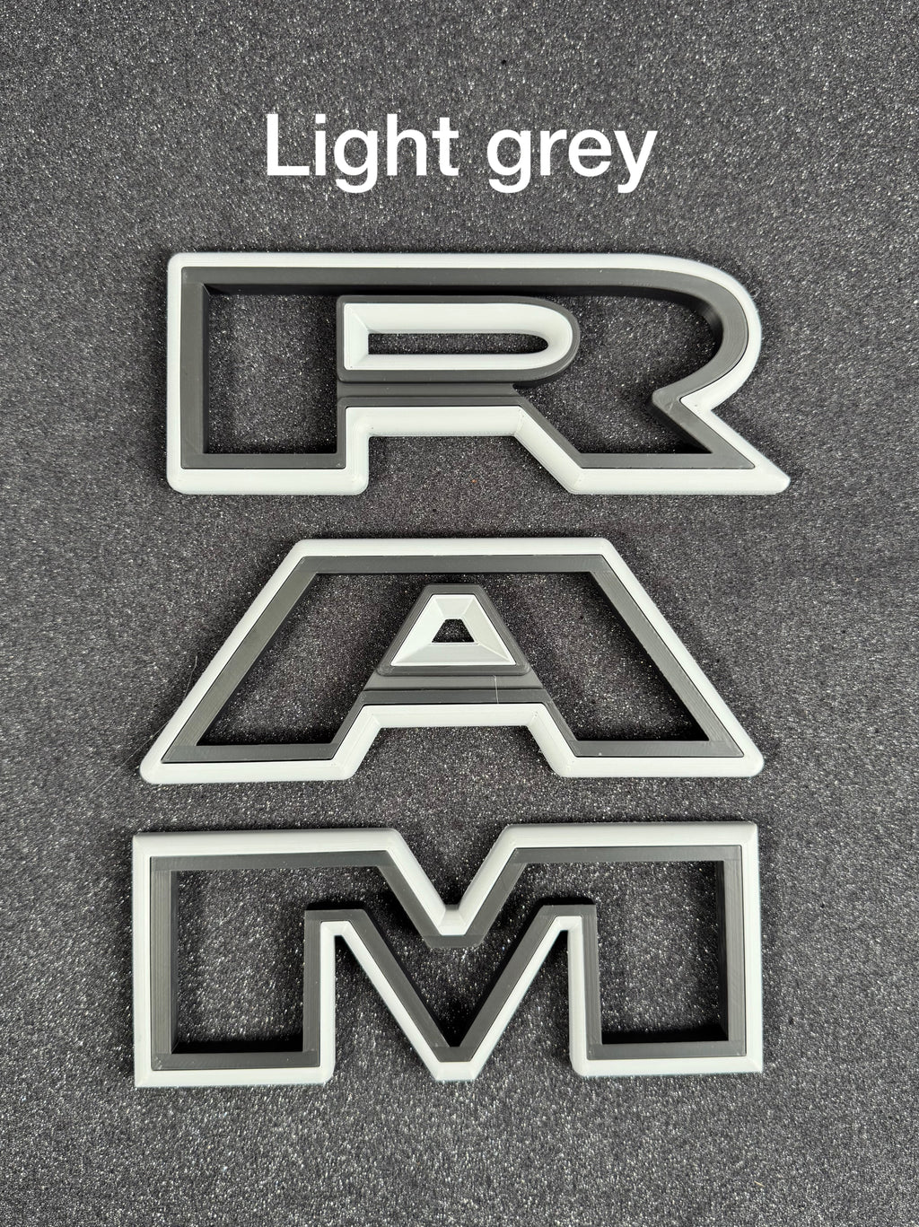3D RAM grille letters (Non-color matched)