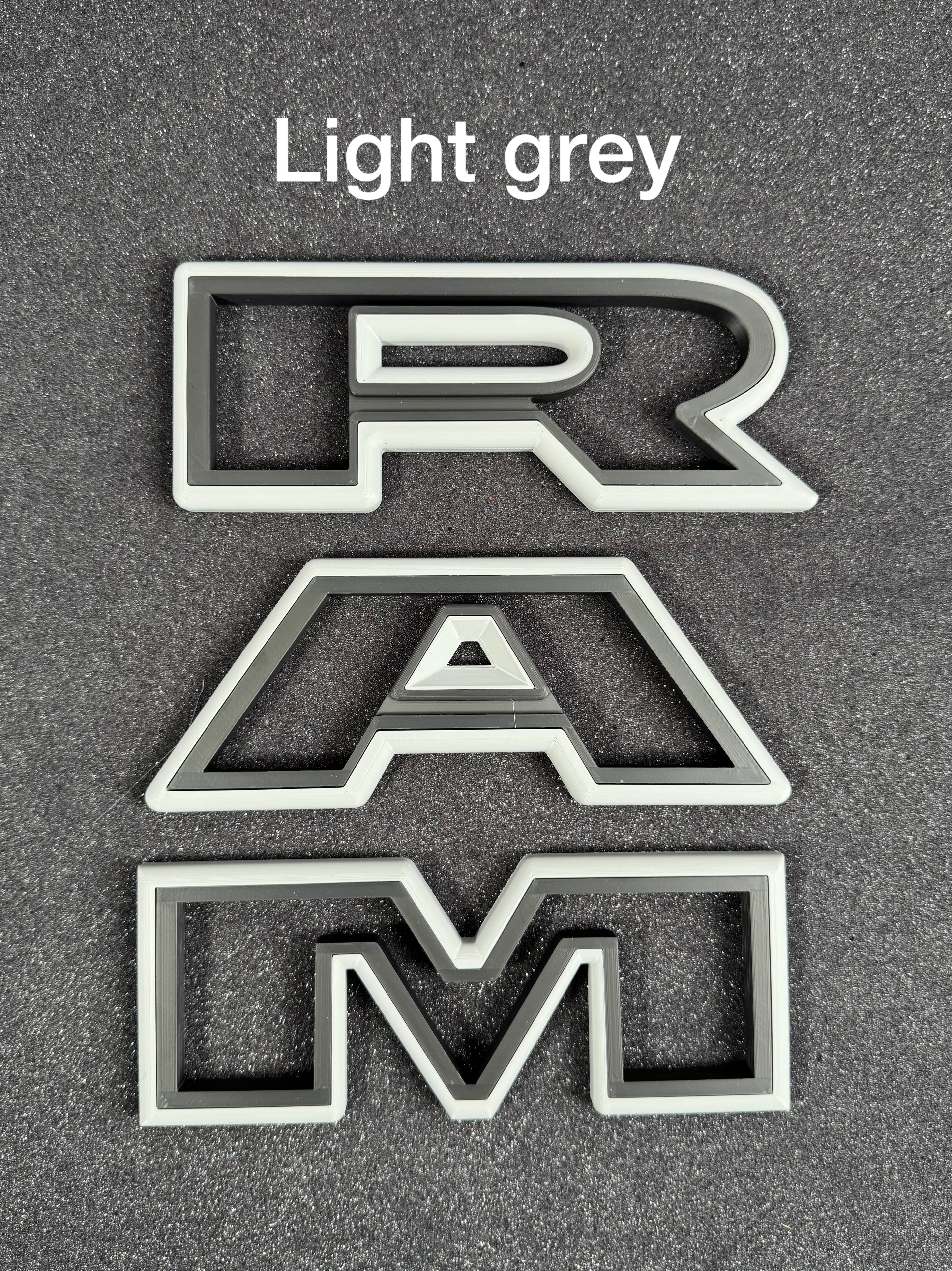 3D RAM grille letters (Non-color matched)