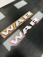 WAR door badge pair