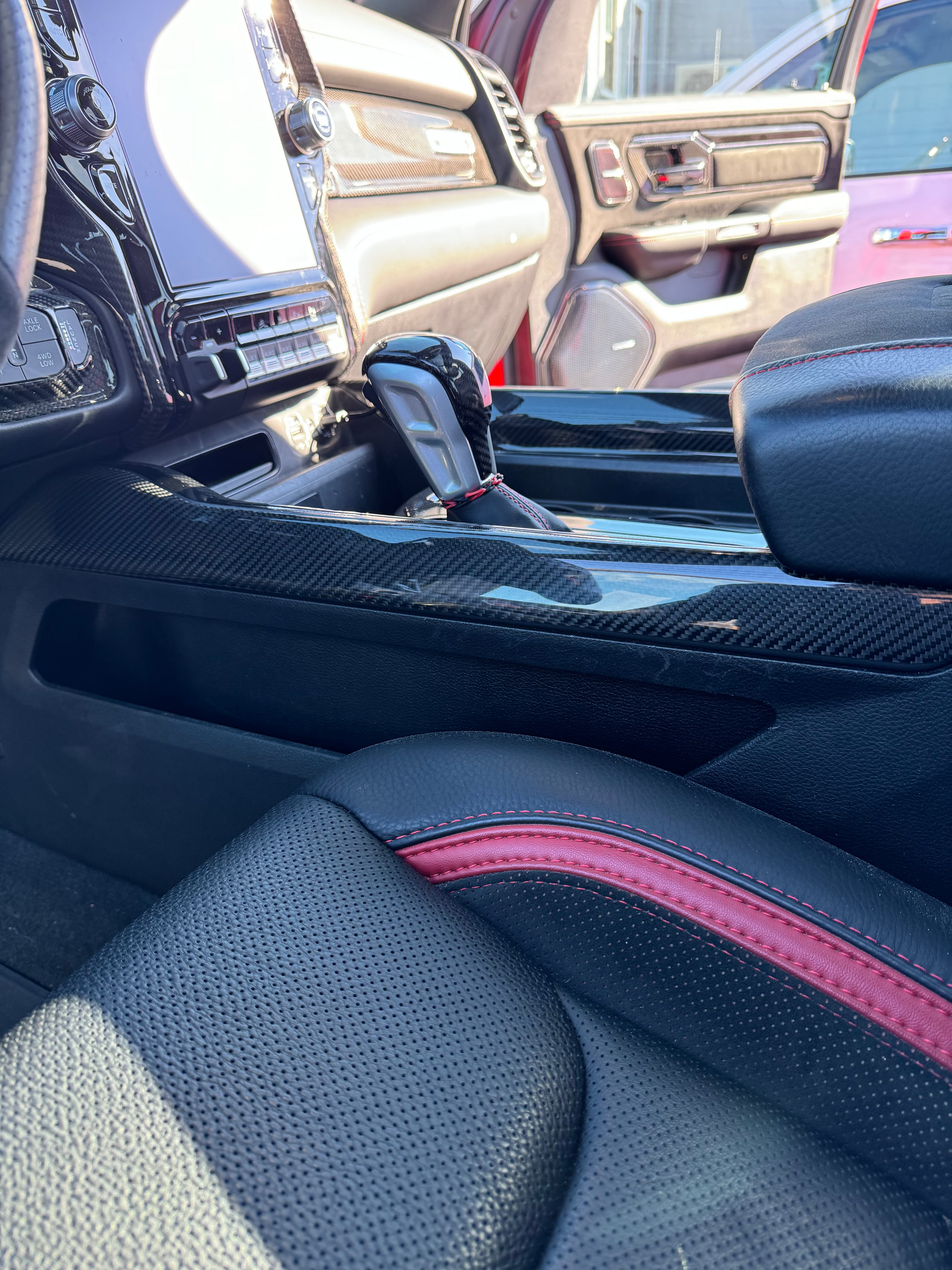 2019+ RAM 1500/ TRX / RHO carbon fiber center console side covers