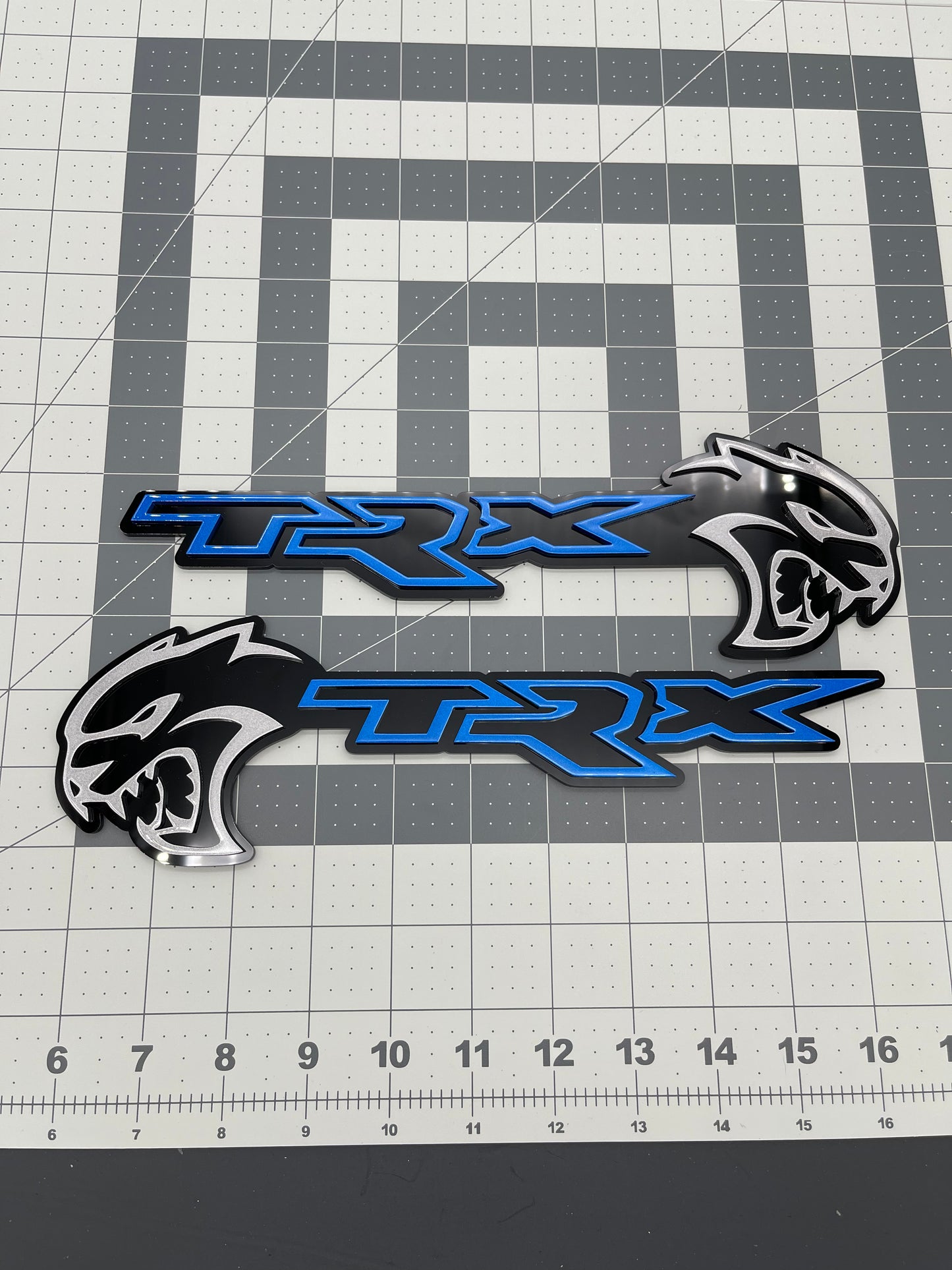 Hellcat TRX combo badge pair