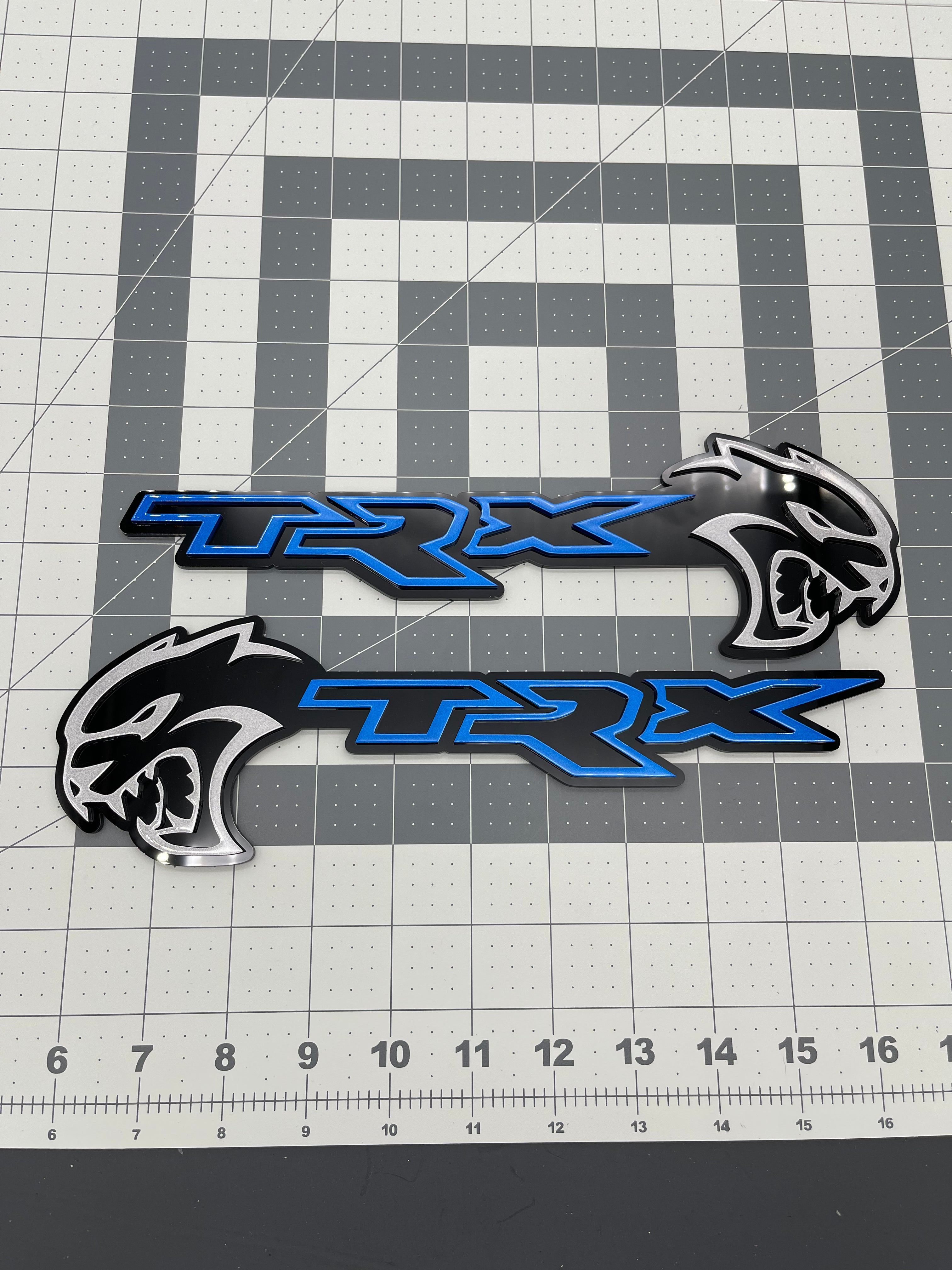 Hellcat TRX combo badge pair
