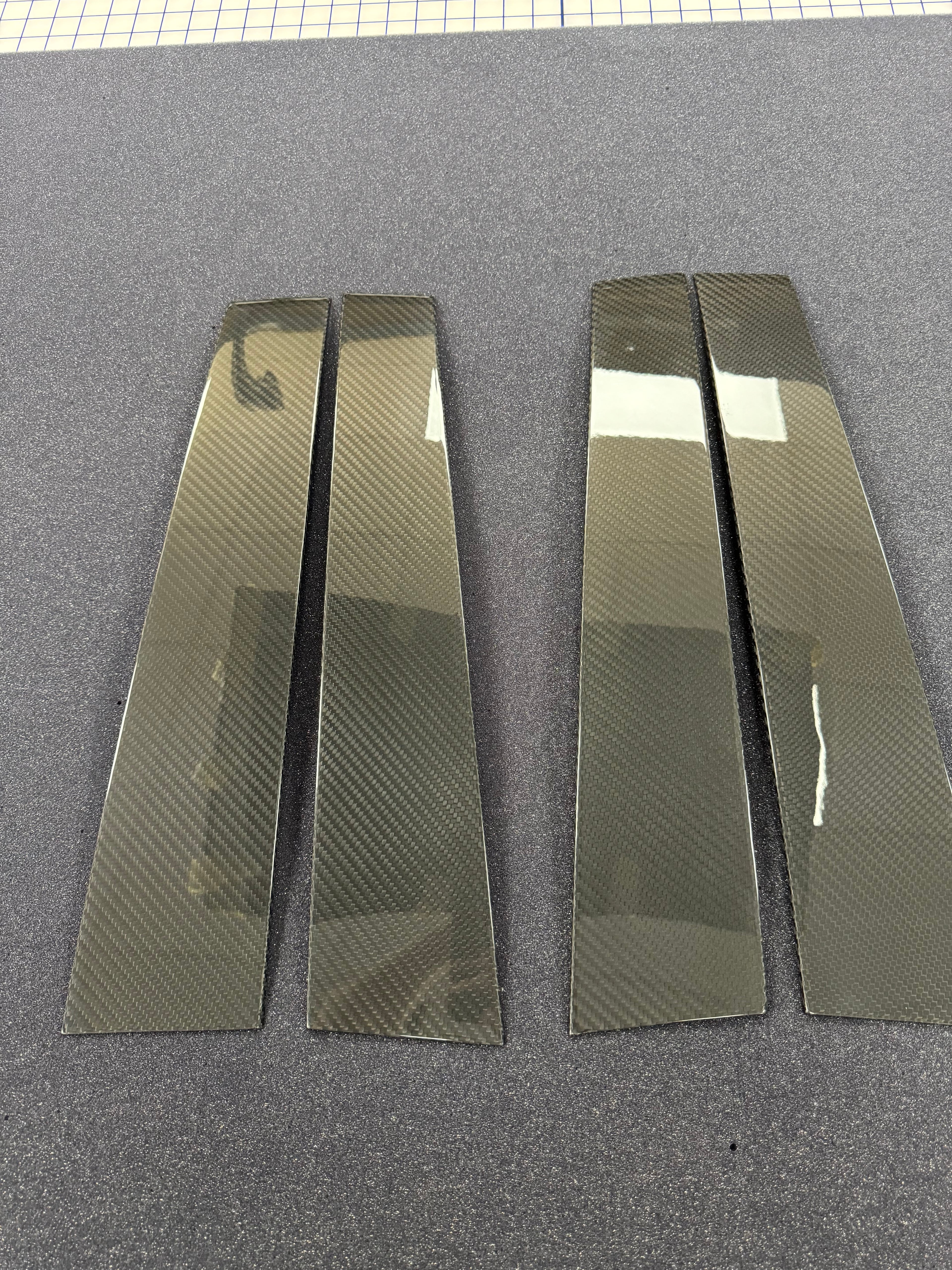 2019+ RAM 1500/ TRX / RHO carbon fiber exterior widow pillar covers