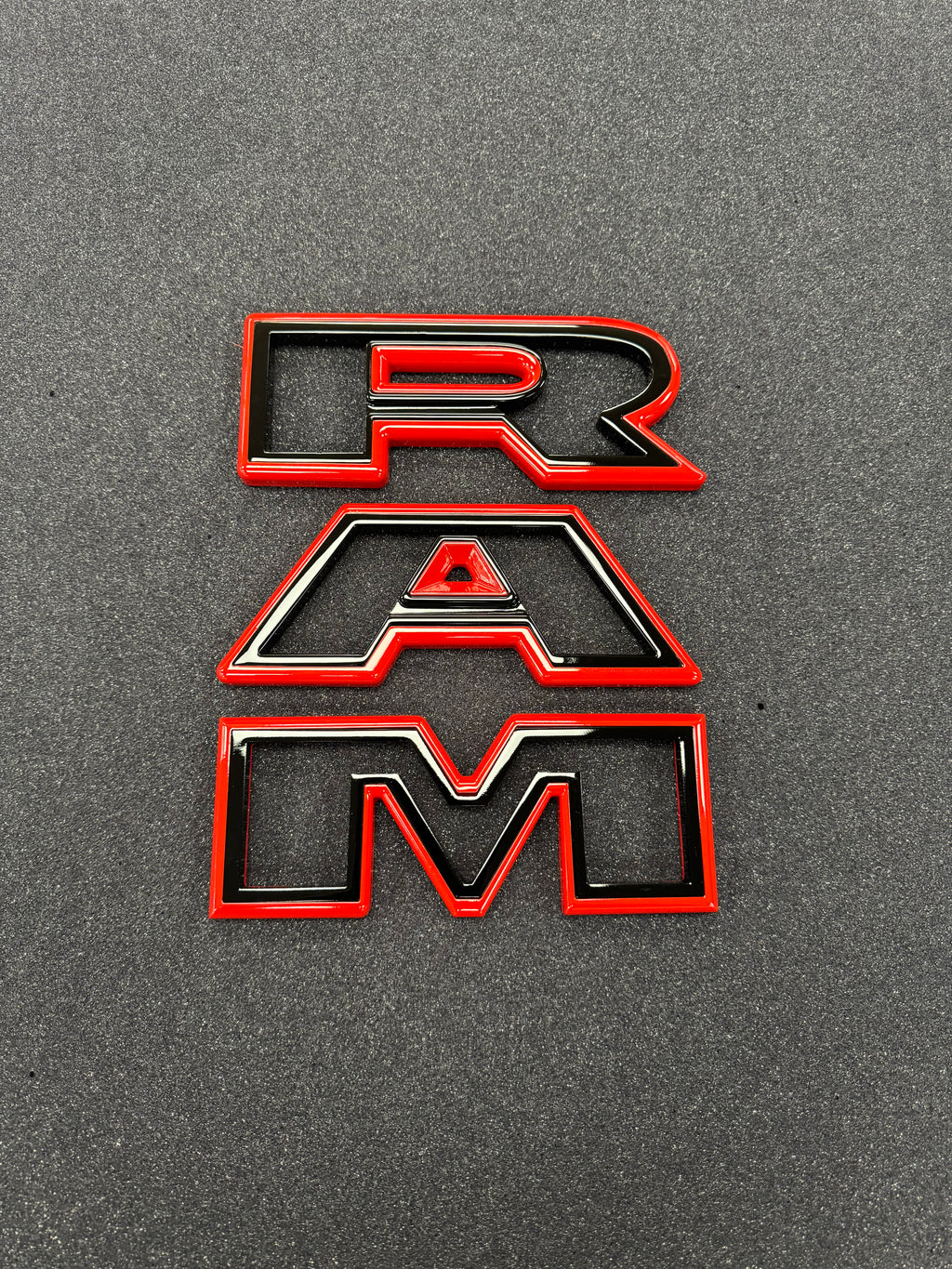 Color matched 3D RAM grille letters