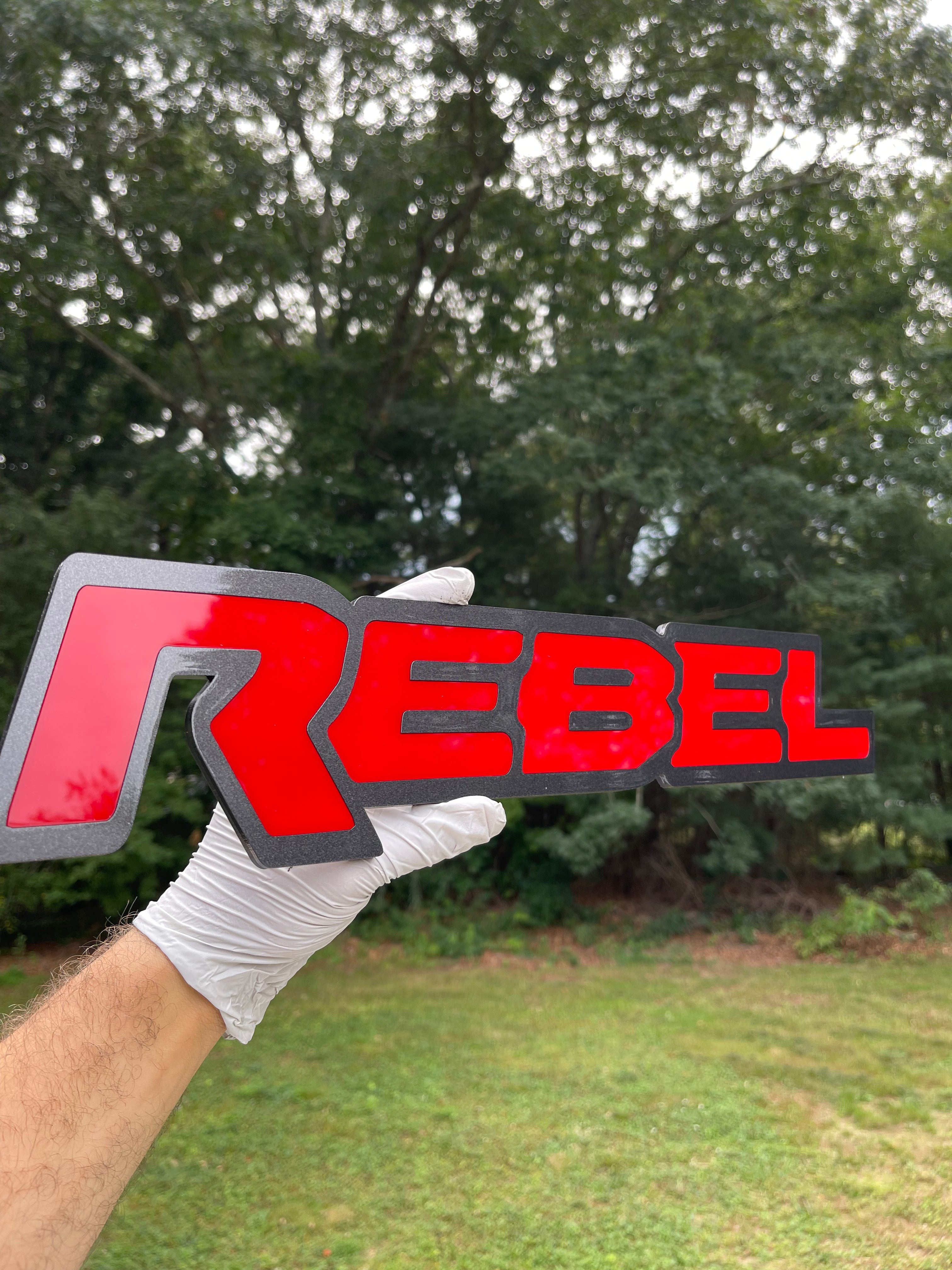 Rebel Grille badge replacement