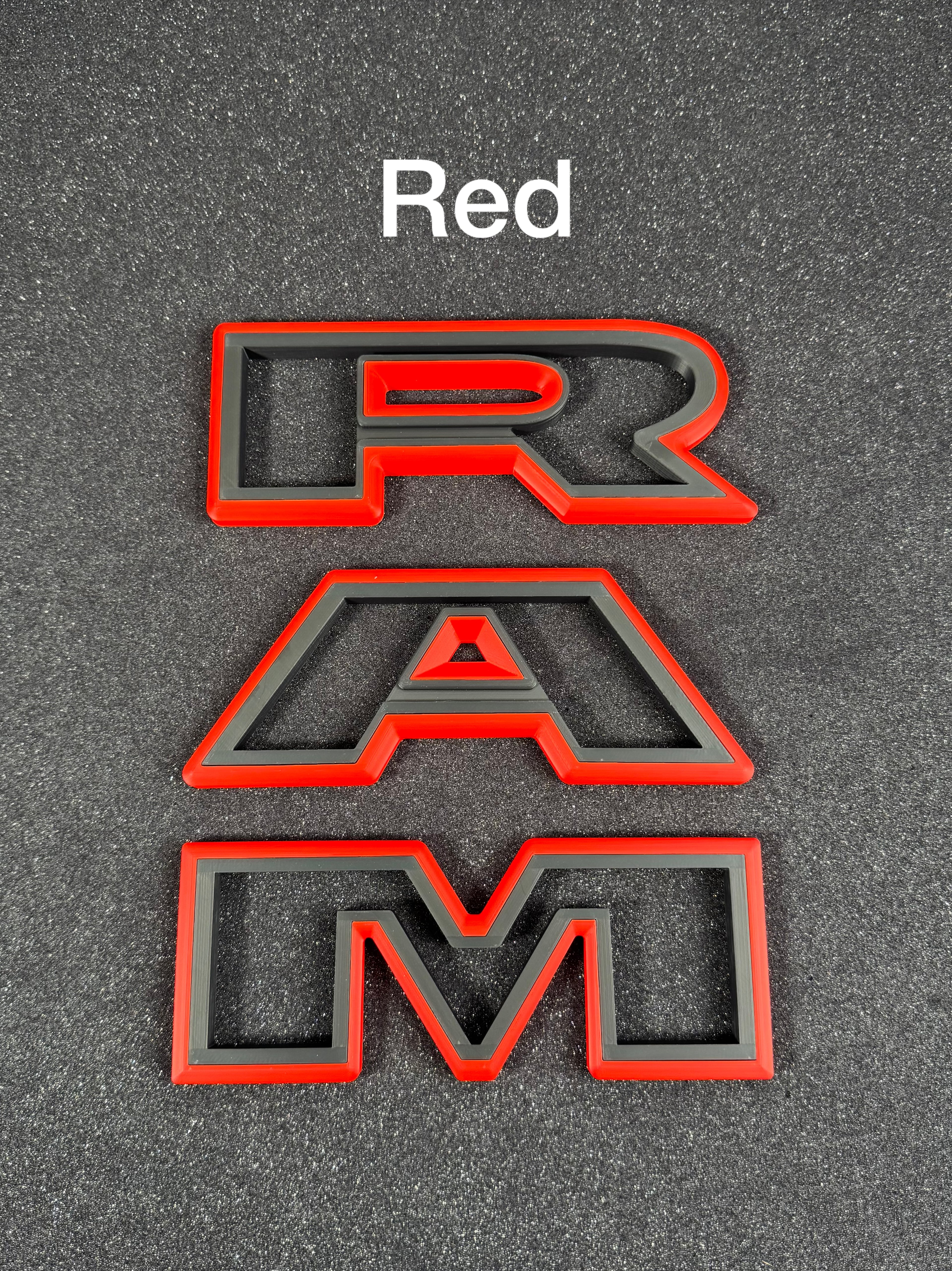 3D RAM grille letters (Non-color matched)
