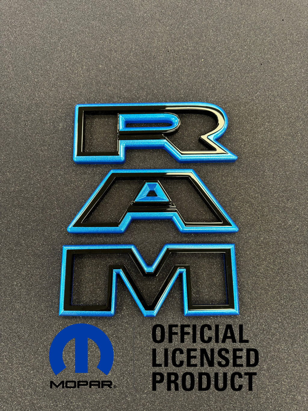 Color matched 3D RAM grille letters