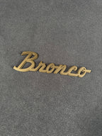Bronco script badge