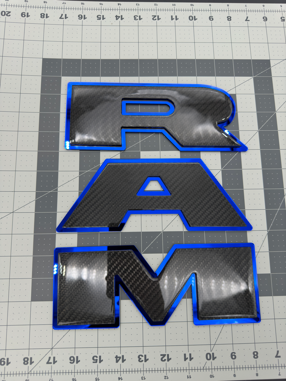 RAM tailgate letters