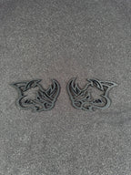 Angry Rhino Head Pair