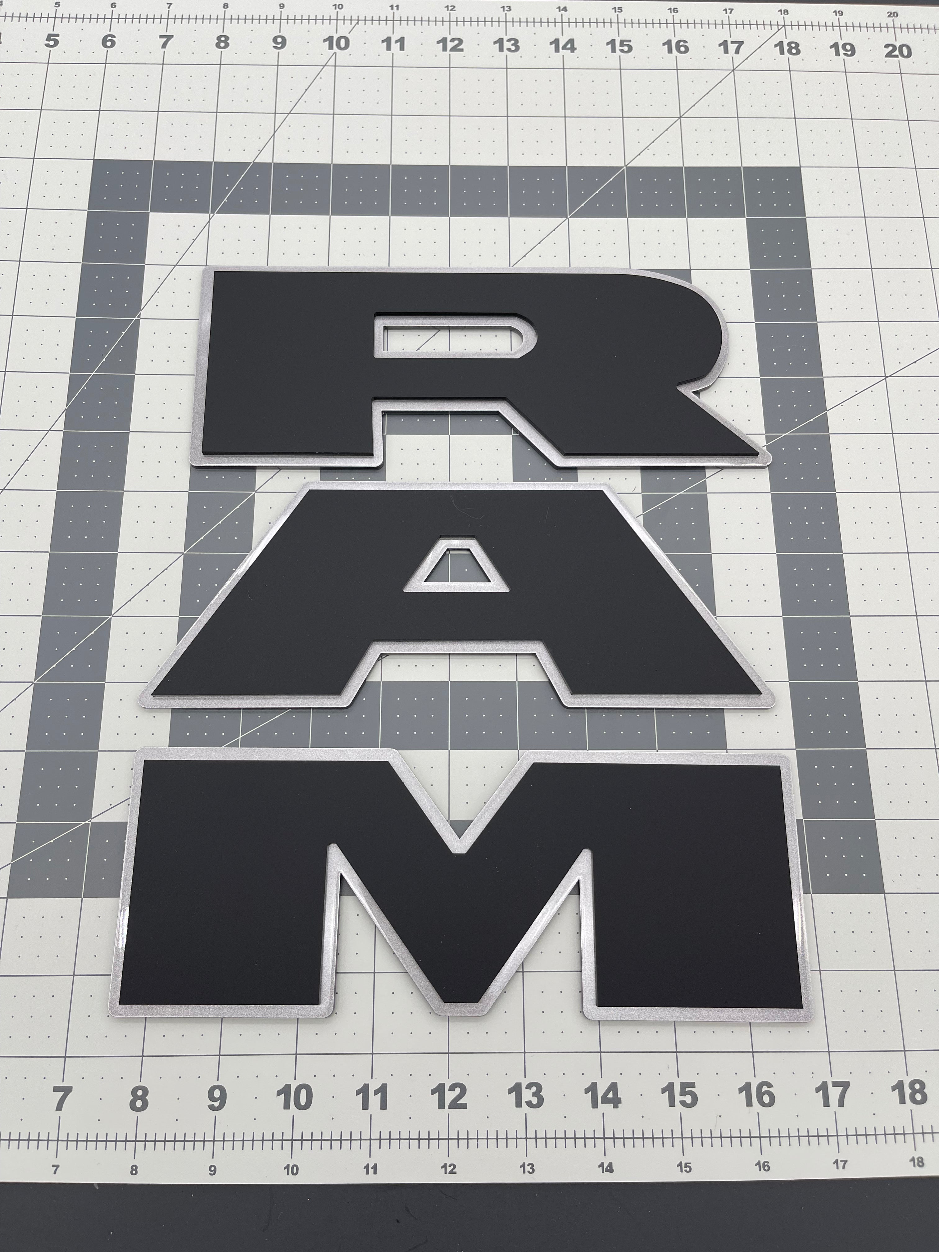 RAM tailgate letters