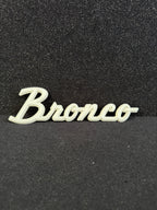 Bronco script badge