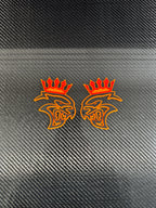 Crowned Hellcat head pair