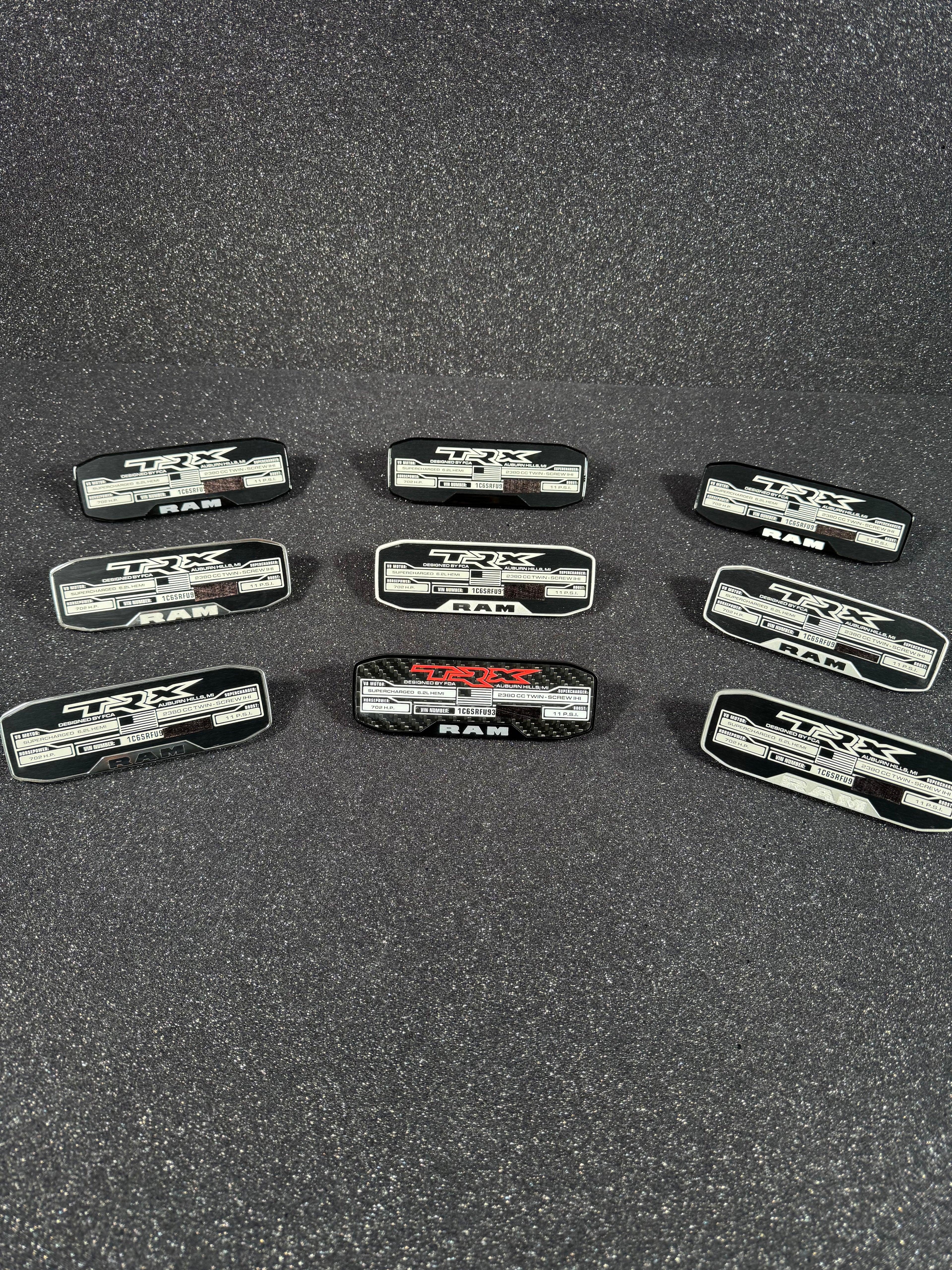 TRX center console replacement badge