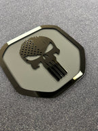 Punisher Inspired Shield tailgate badge